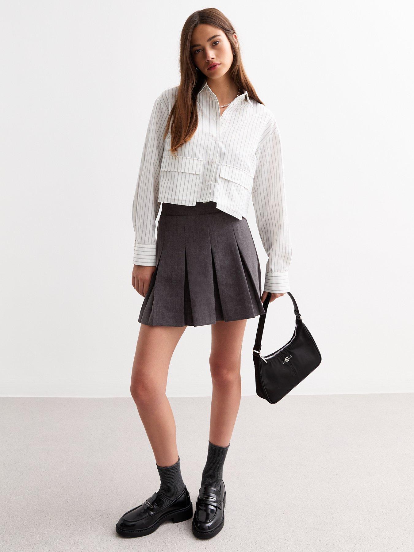 new-look-box-pleat-mini-skirt-greyback