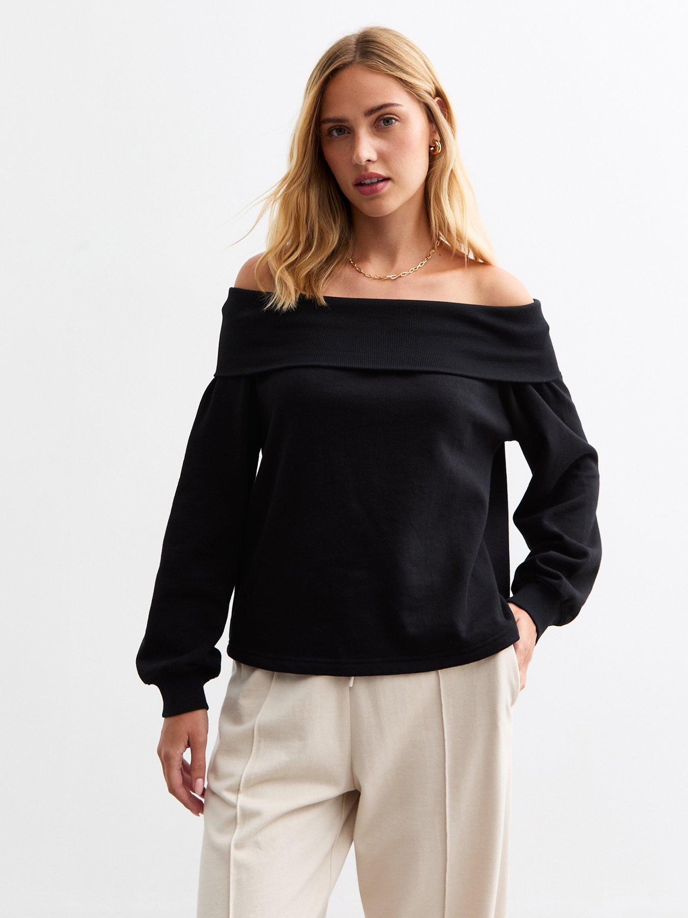 new-look-bardot-long-sleeve-sweatshirt-black