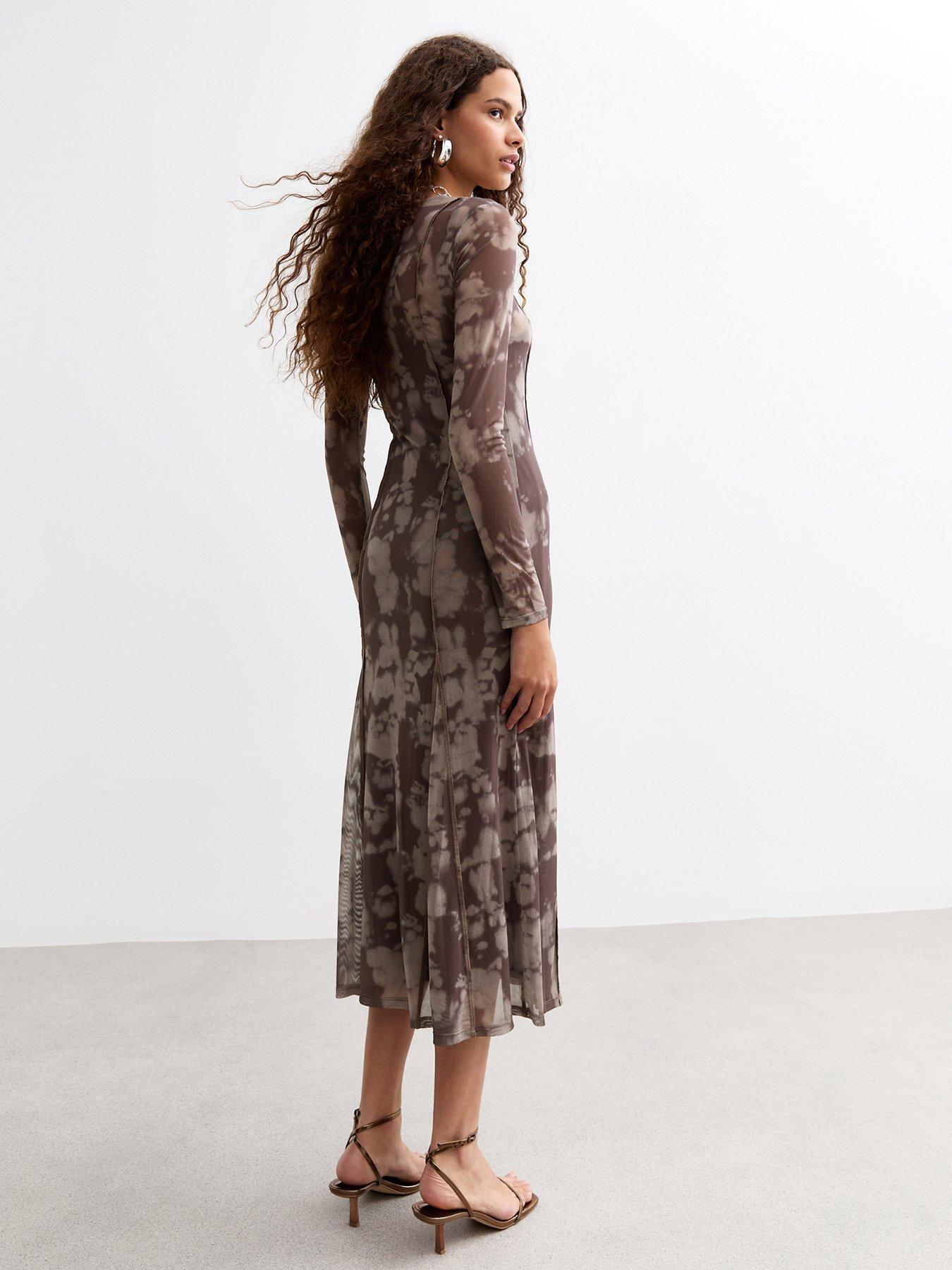 new-look-tallnbspabstract-print-mesh-godet-midi-dress-brownstillFront