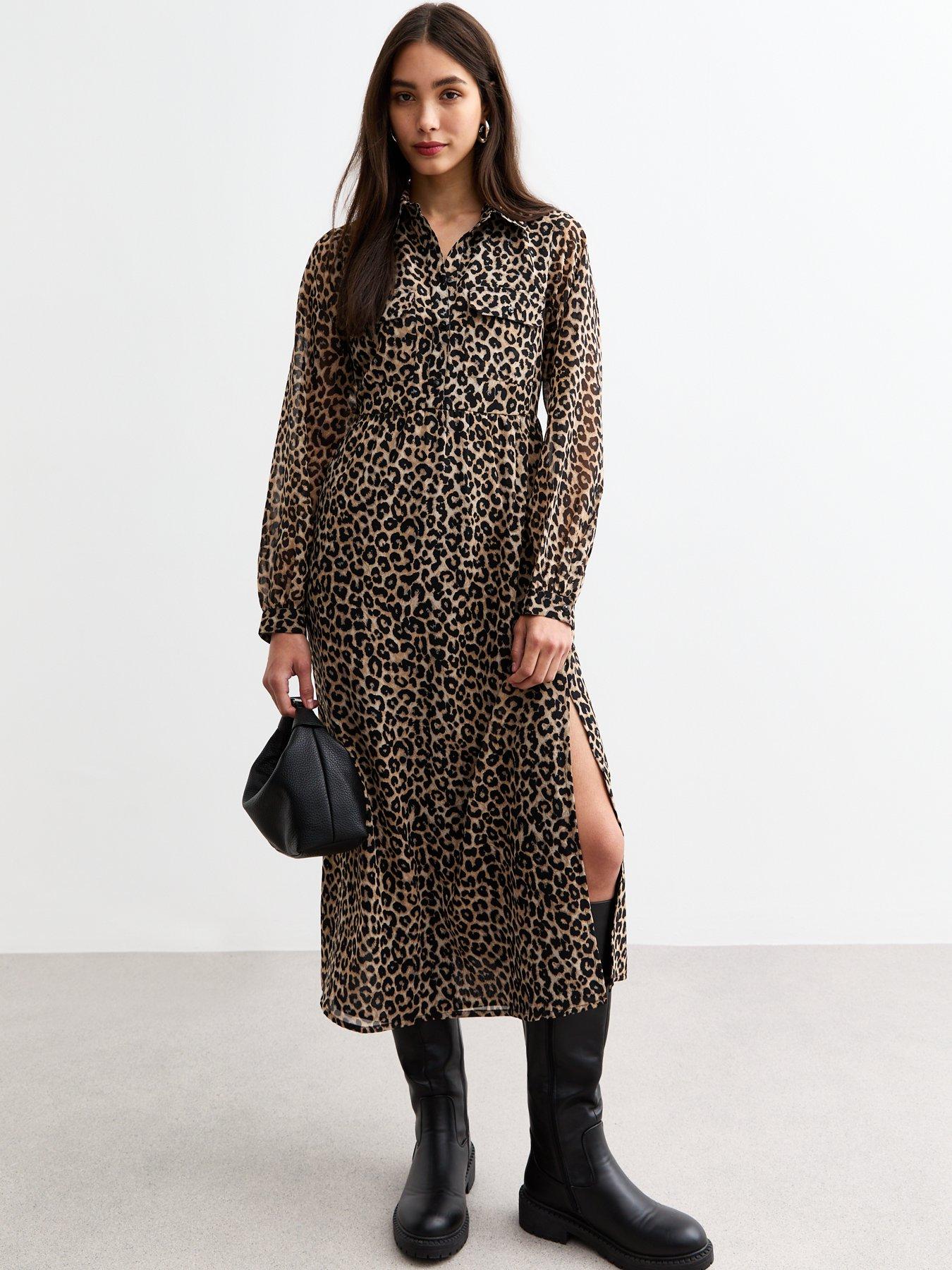 new-look-brown-leopard-chiffon-midi-dress-printback