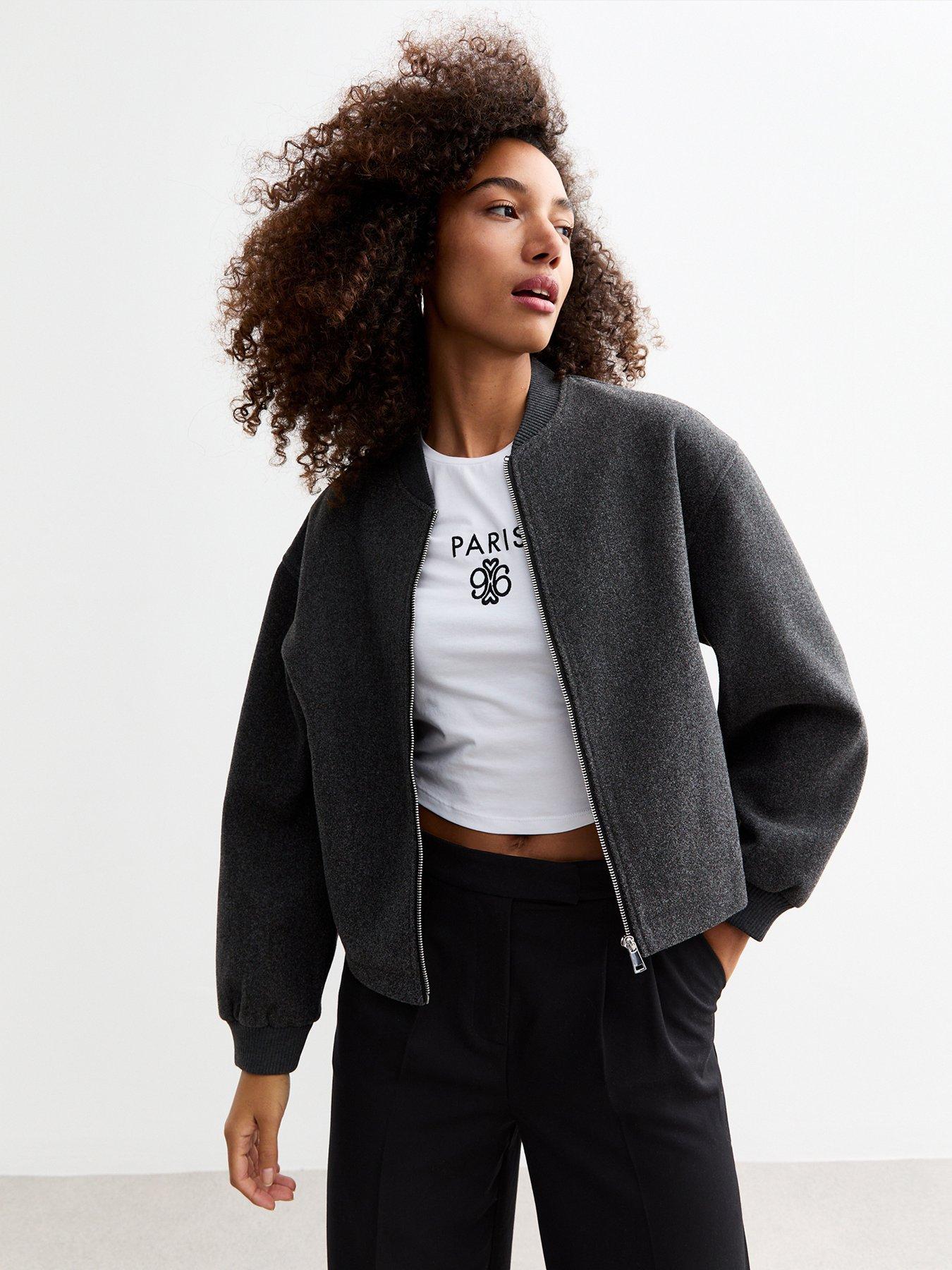 New look fur bomber jacket best sale