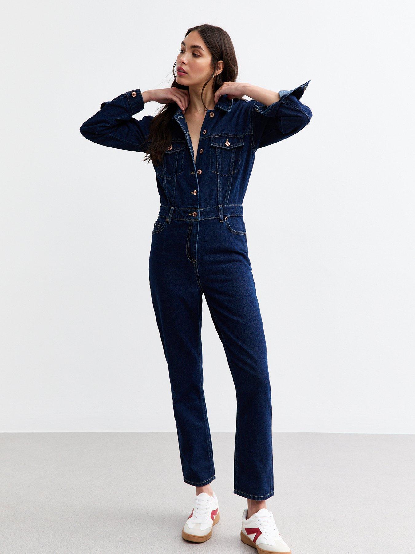 new-look-buttoned-denim-jumpsuit--nbspdark-blueback