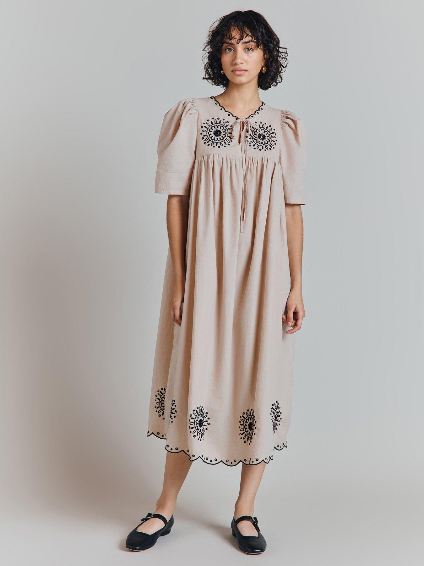 ghost-ramona-dress-brown