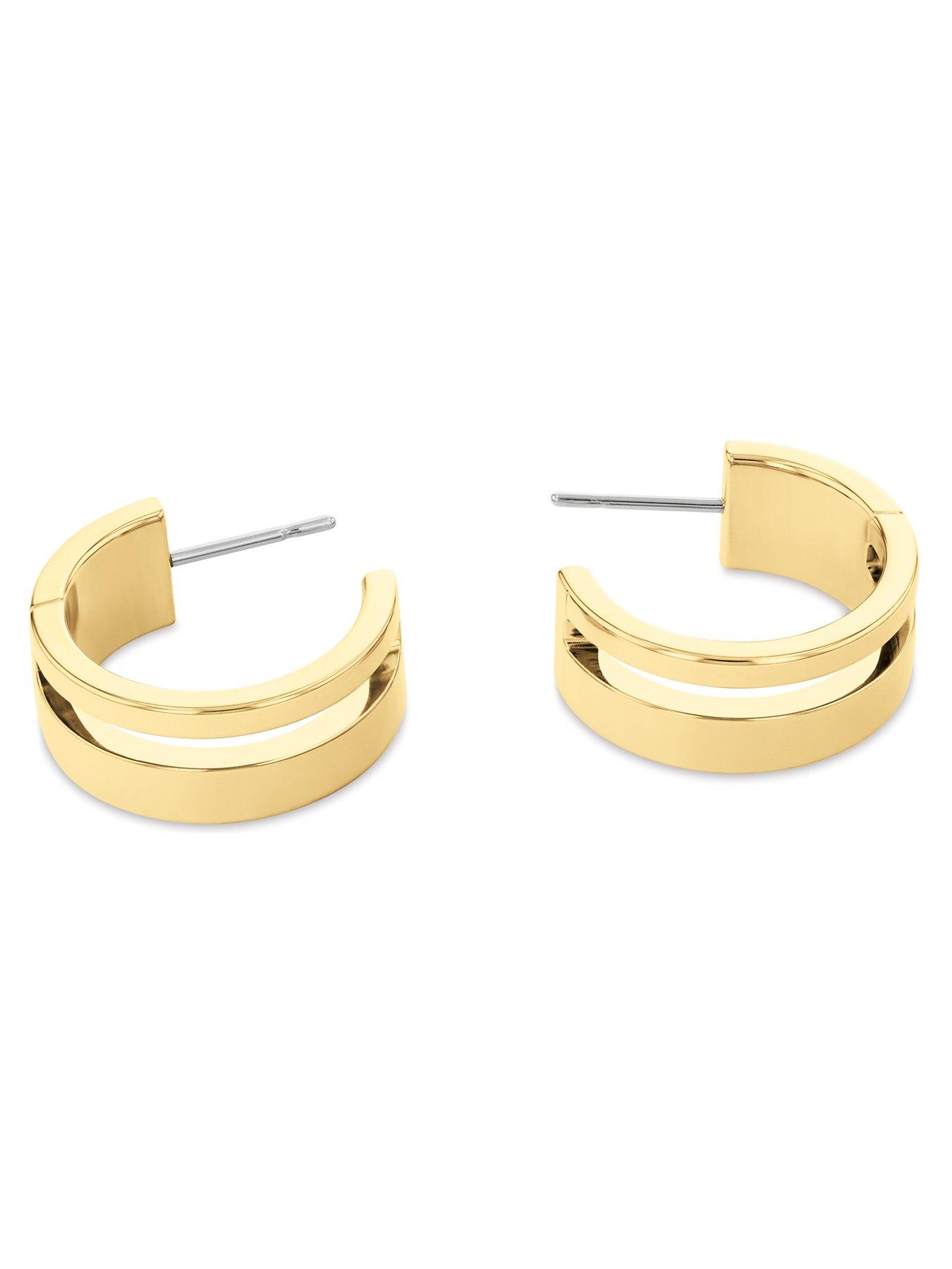 calvin-klein-womens-calvin-klein-gold-plated-hoop-earringsstillFront