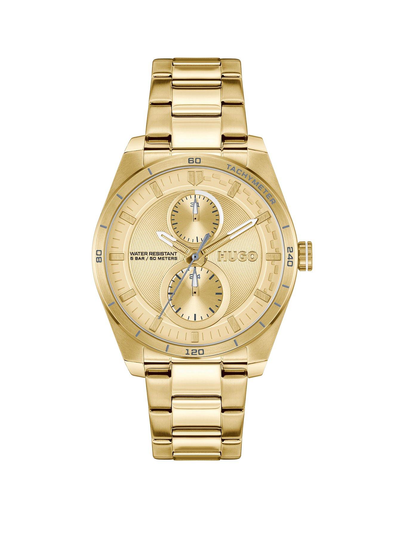 hugo-ladies-fast-for-her-gold-ip-multifunction-bracelet-watch