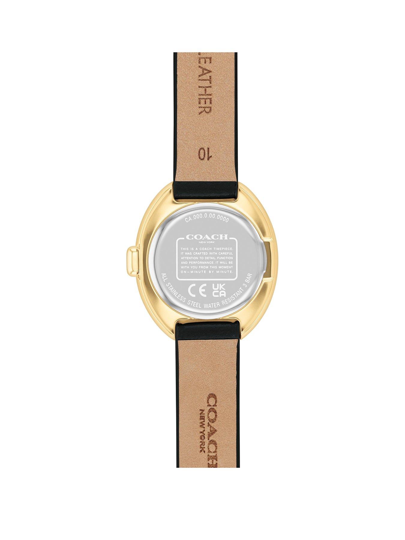 coach-coach-ladies-sammy-22mm-oval-gold-ip-black-leather-watchstillFront