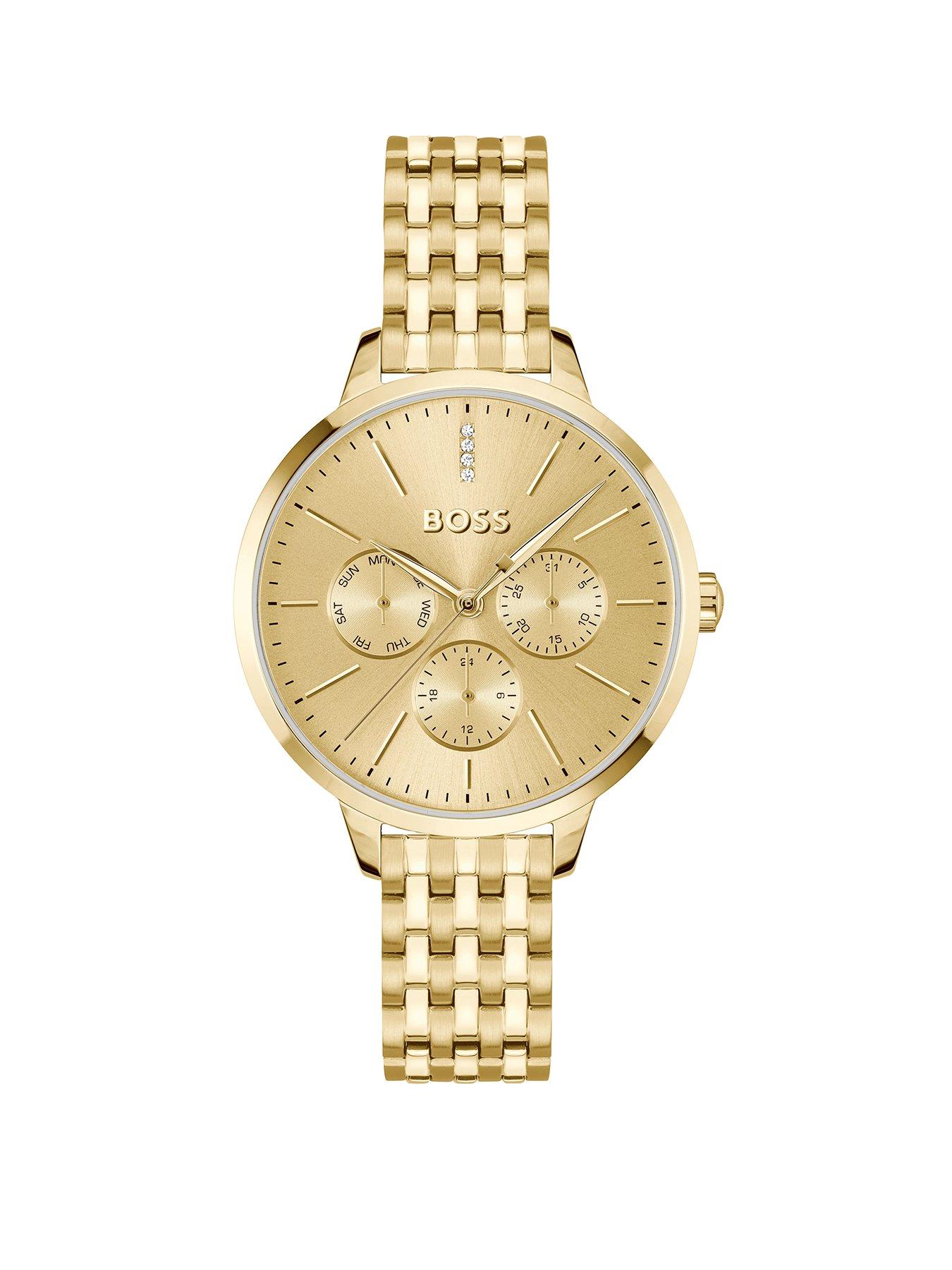 BOSS Ladies Symphony Light Yellow Gold IP Bracelet Watch