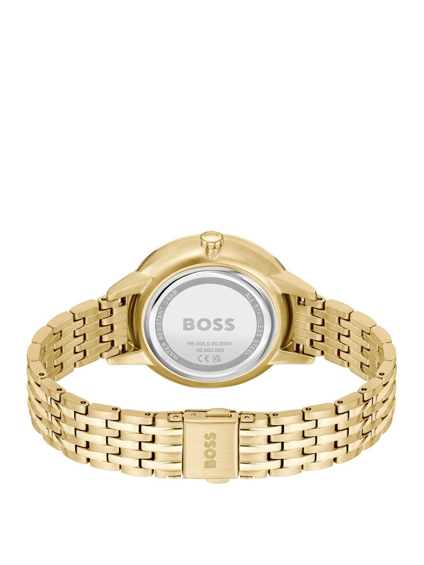 boss-ladies-symphony-light-yellow-gold-ip-braceletstillFront