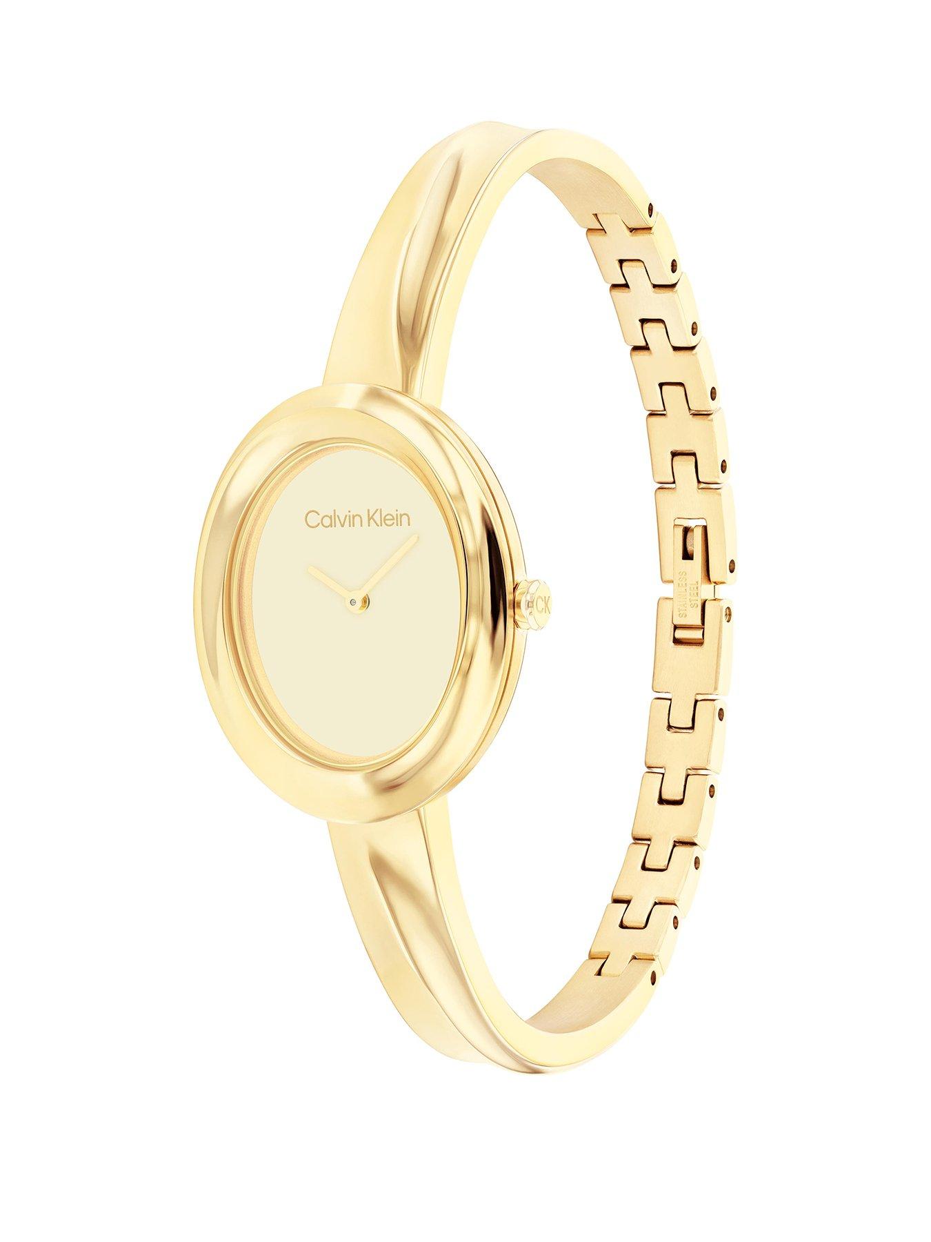 calvin-klein-womens-calvin-klein-gold-plated-bangle-bracelet-watchstillFront