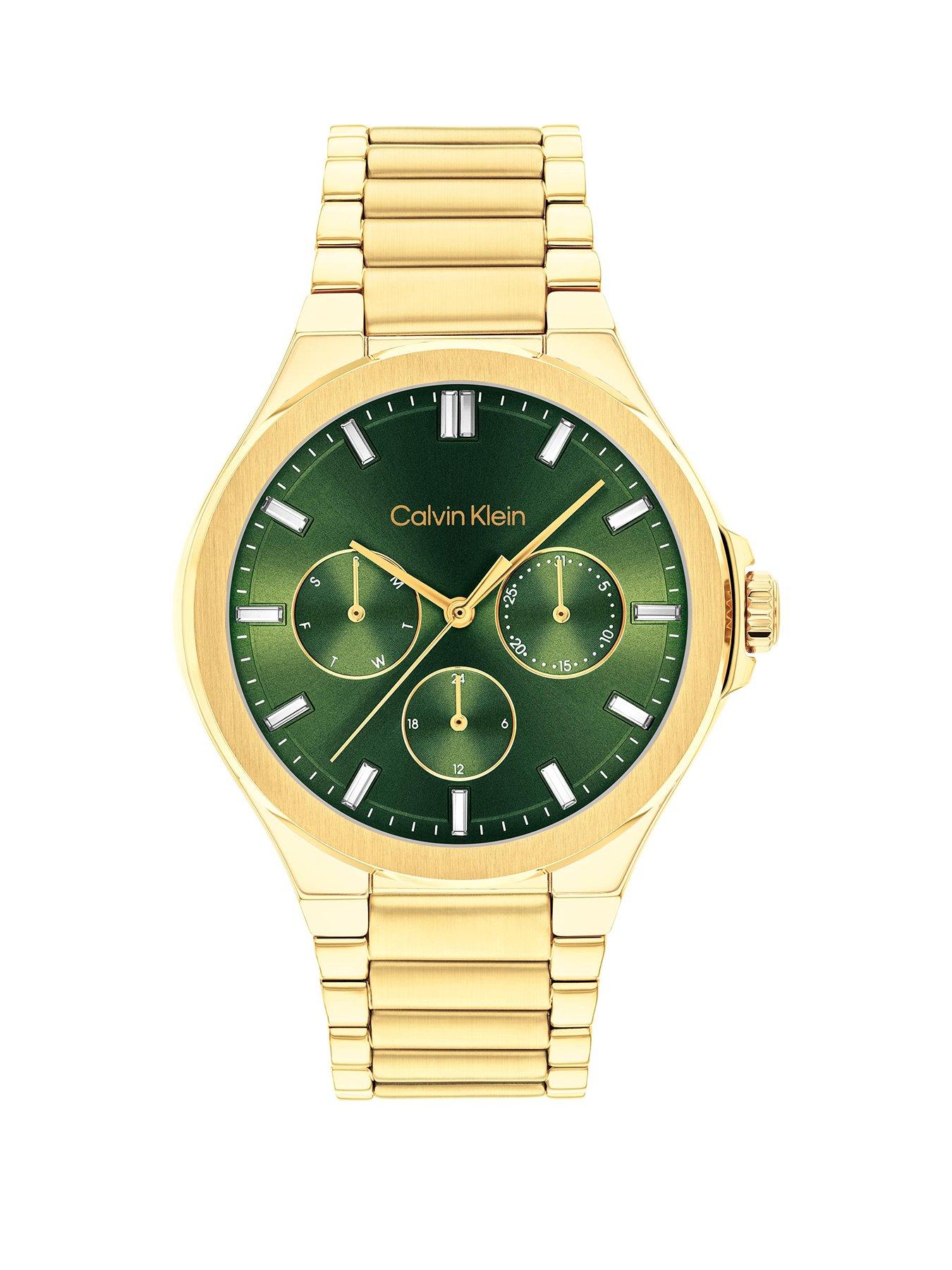 Calvin Klein Womens Calvin Klein gold plated bracelet watch