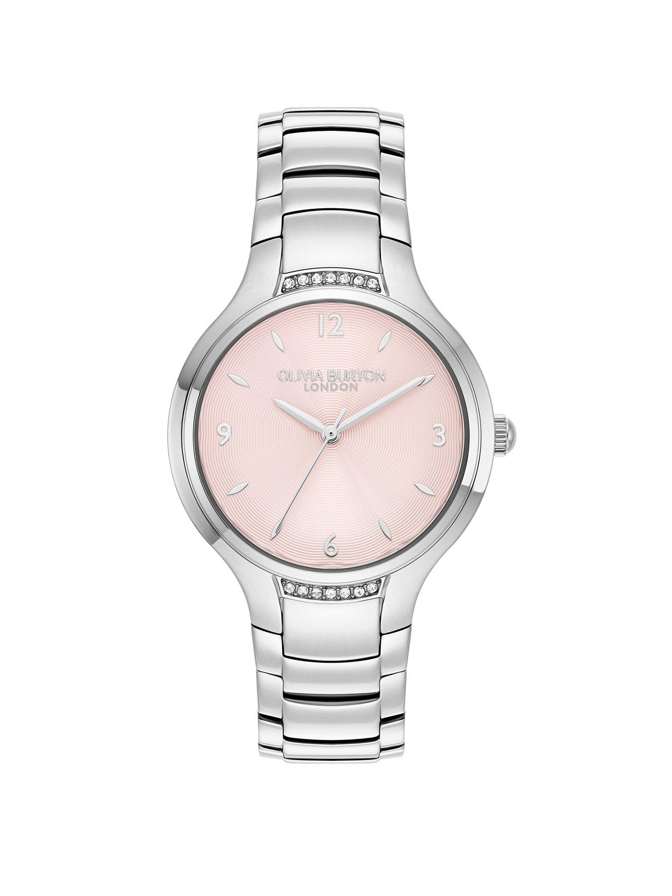 Olivia Burton Olivia Burton 34mm Stainless Steel Crystal Detail Watch