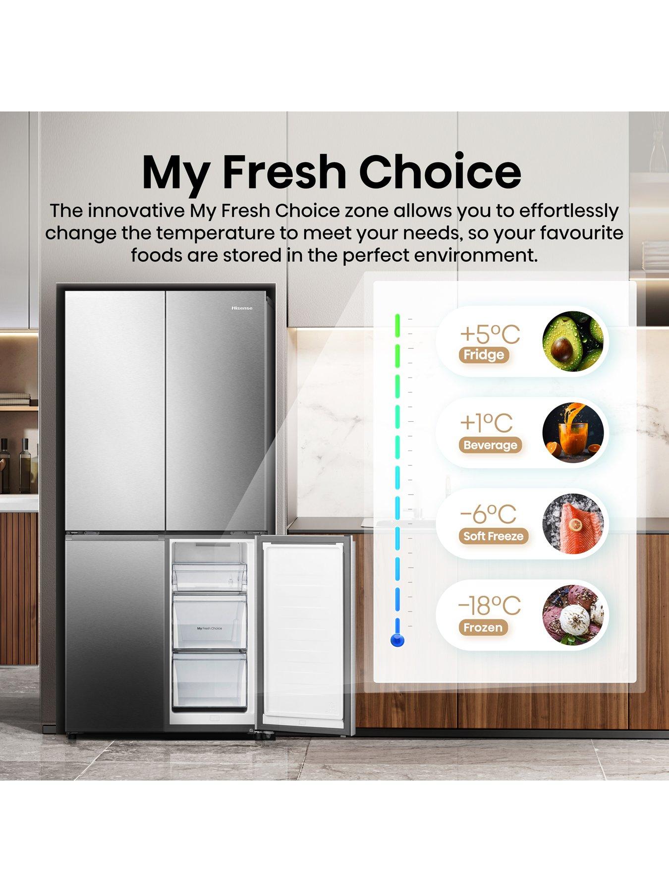 Image 4 of 7 of Hisense Hisense RQ5P470SAID American Fridge Freezer - Stainless Steel