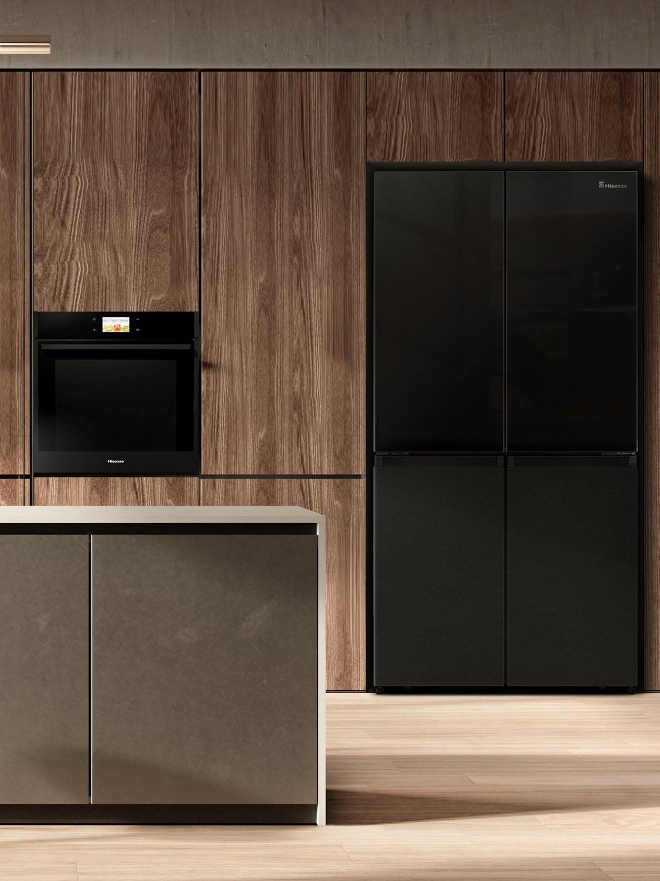 Image 7 of 7 of Hisense PureFlat Elite&nbsp;RQ5X560SFLEF Cross Door&nbsp;American Fridge Freezer - Black Glass and Stainless Steel