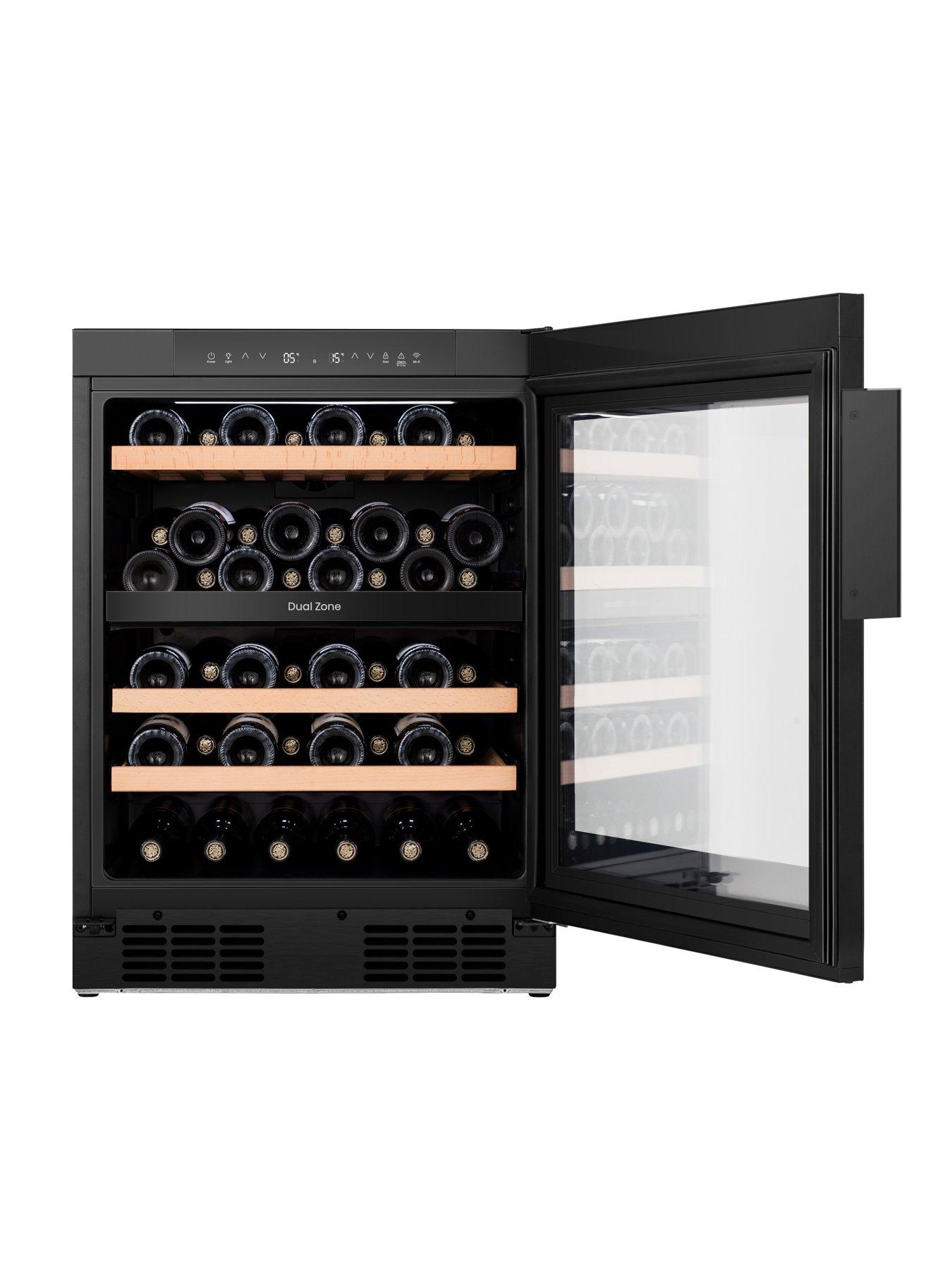 hisense-rw3n122gslf-integrated-46-bottlenbspwine-cooler-dual-zone-black-glassback