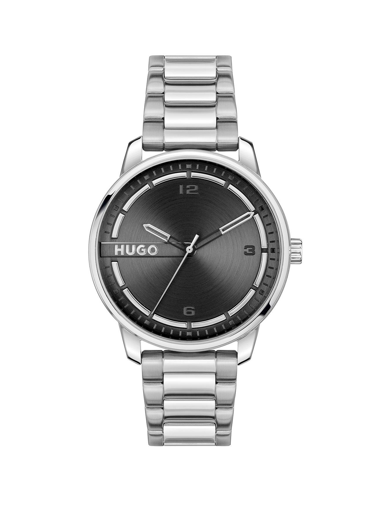 hugo-gents-stamp-stainless-steel-bracelet-watch