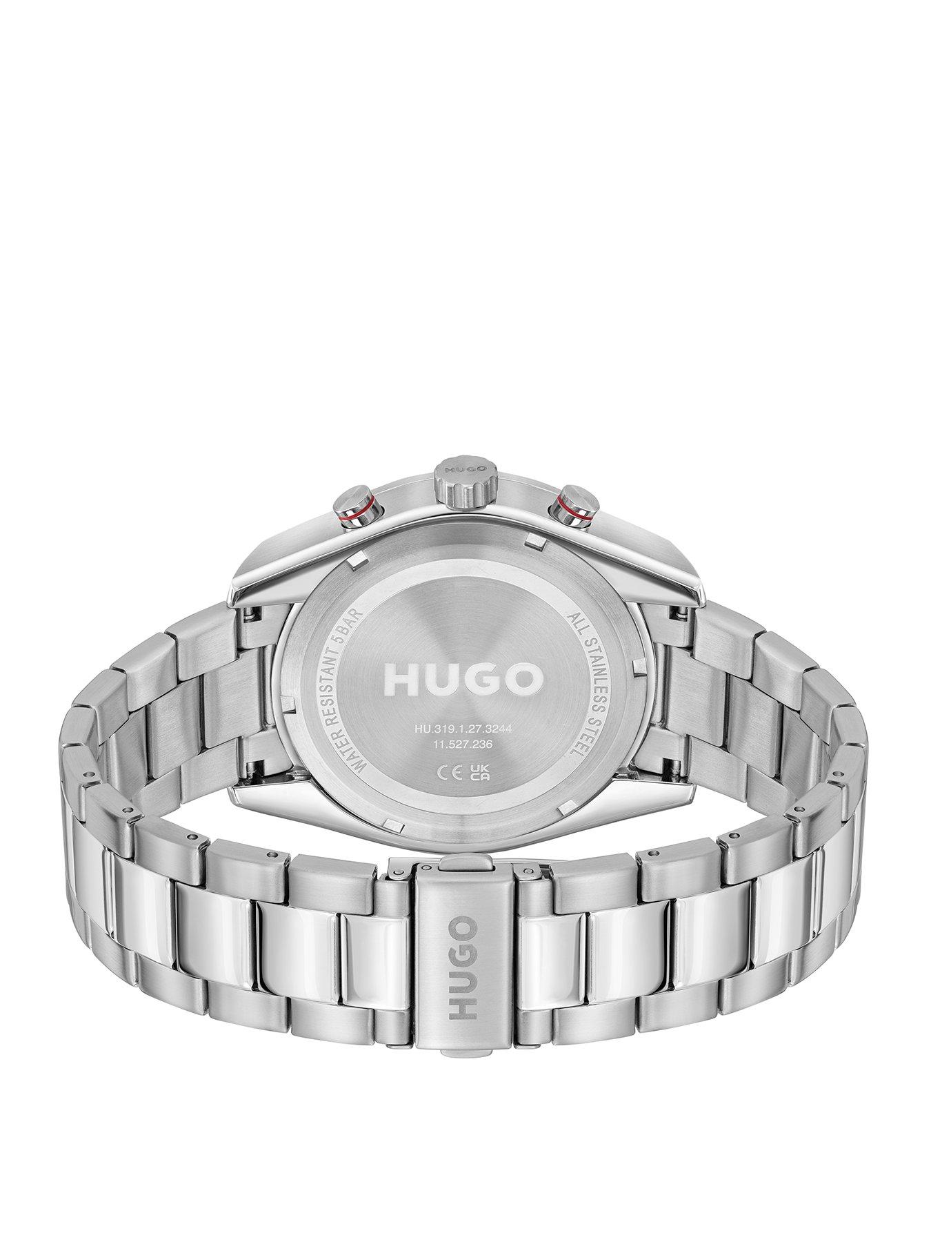 hugo-gents-fast-stainless-steel-multifunction-bracelet-watchstillFront