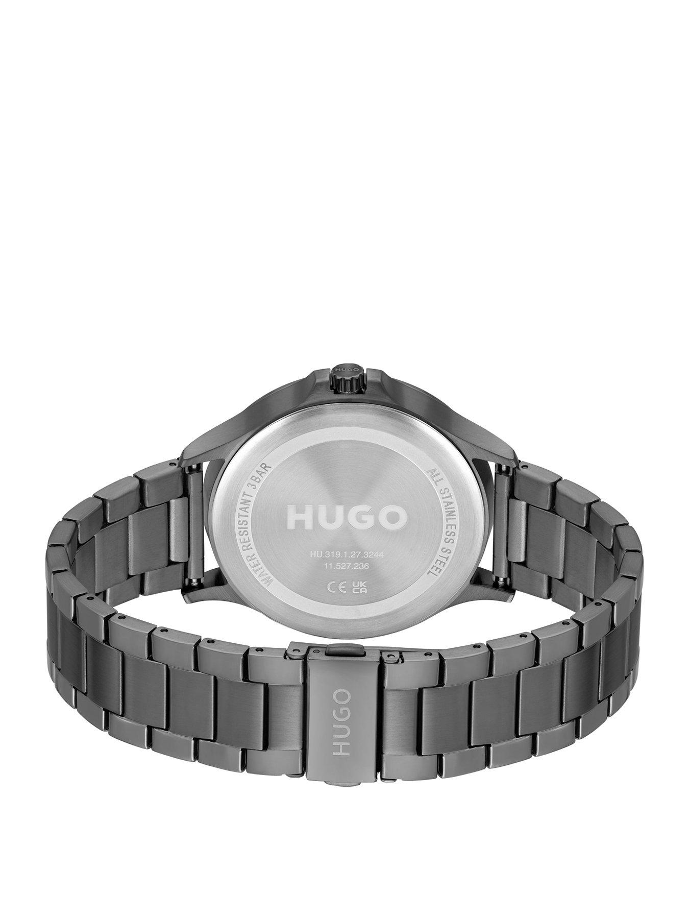 hugo-gents-leap-grey-ip-bracelet-watchstillFront