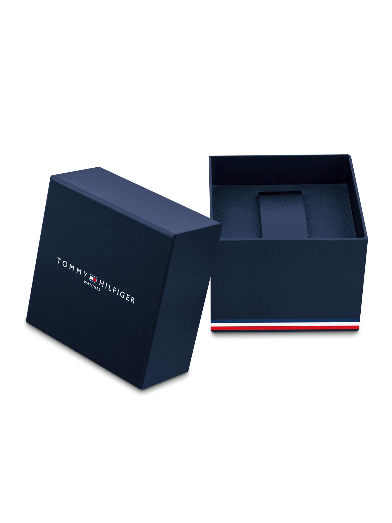 tommy-hilfiger-tommy-hilfiger-mens-blue-ip-silicone-strap-watchoutfit