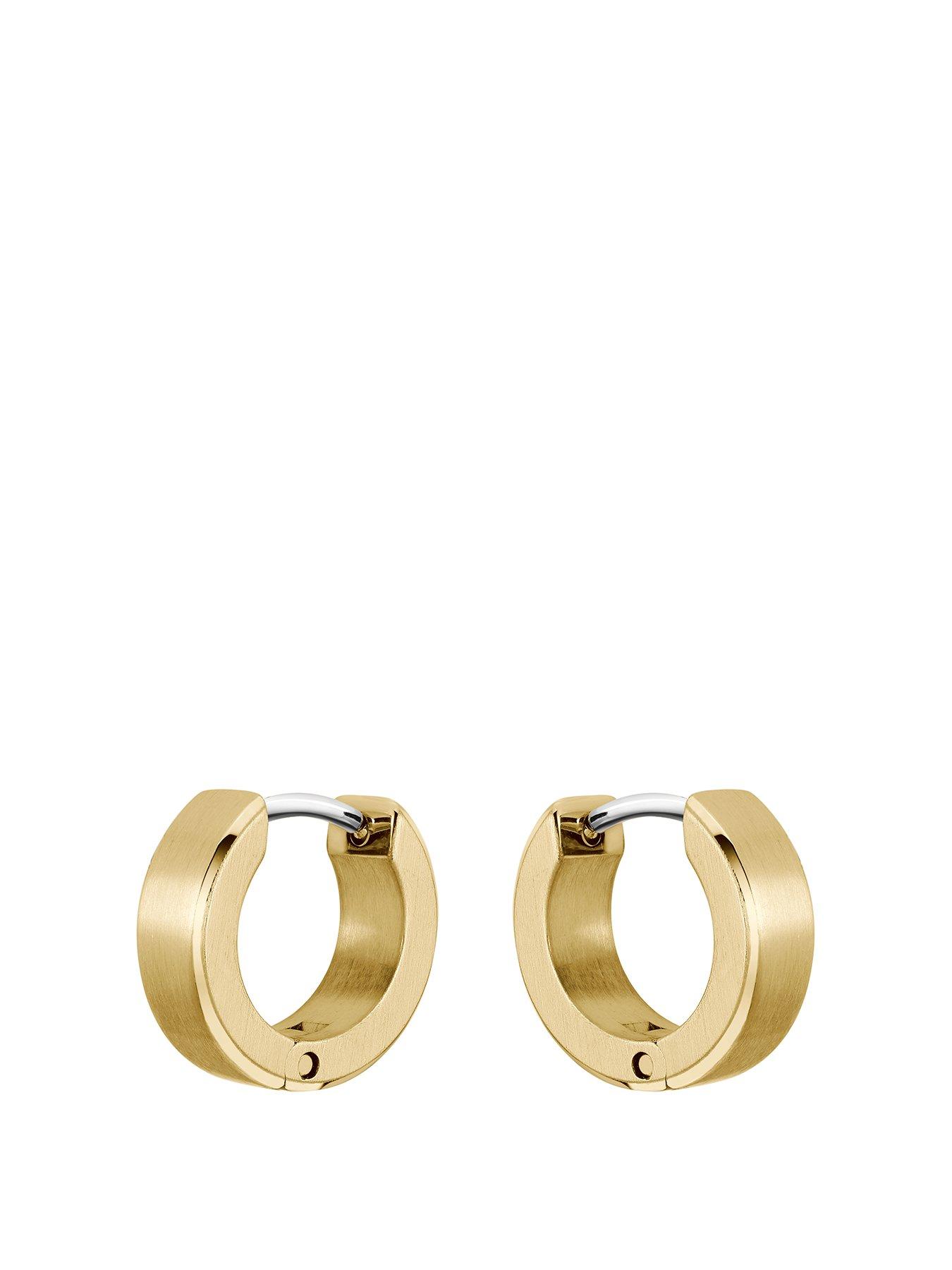 BOSS Gents Odell Yellow Gold IP Earrings