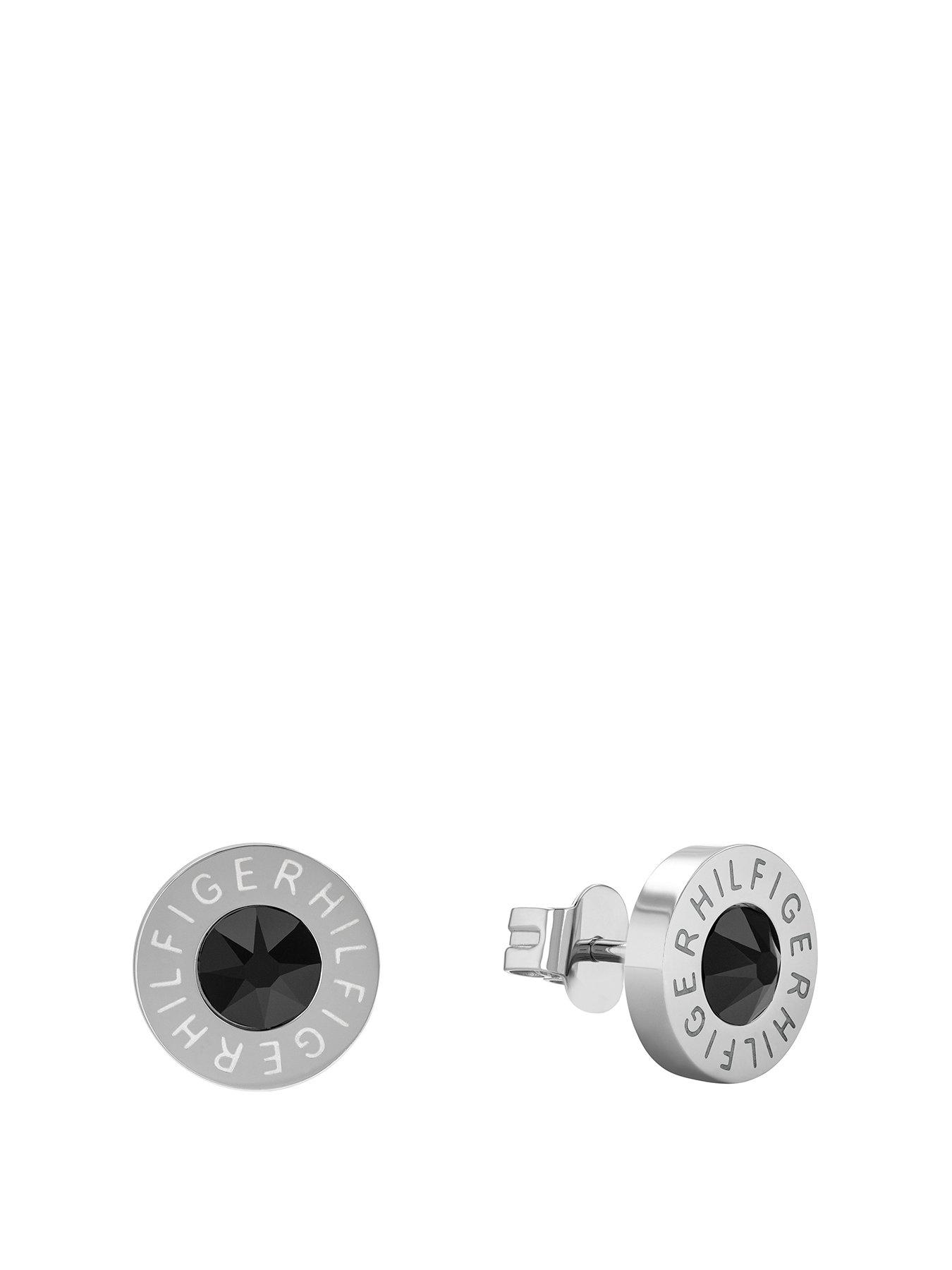 Tommy Hilfiger Tommy Hilfiger Mens Black Stone Earrings