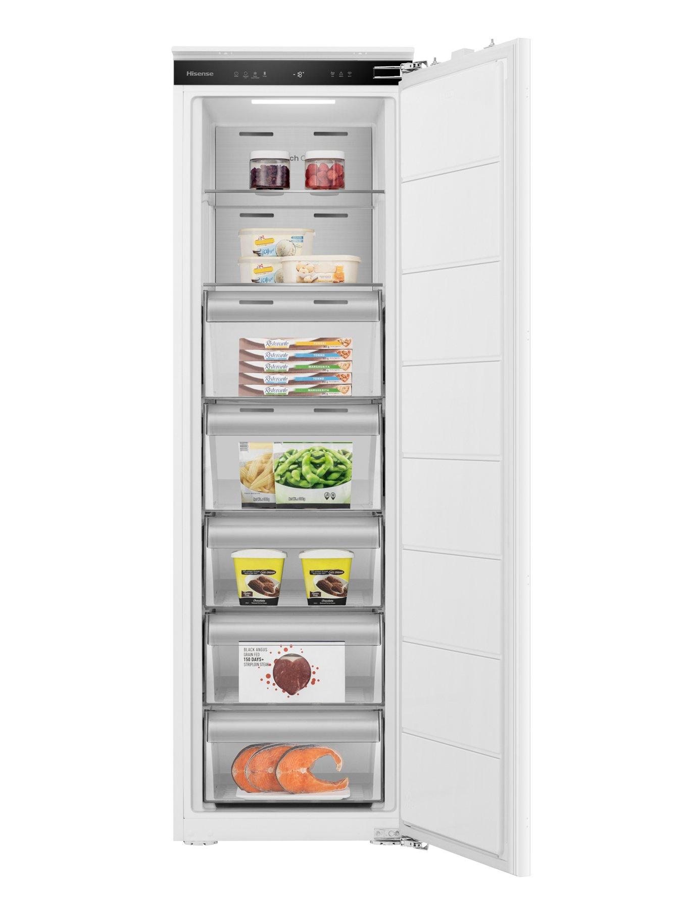 Image 2 of 7 of Hisense FT3B213SAWE 54cm Wide&nbsp;Integrated Total No Frost Tall&nbsp;Freezer with Fixed Hinge - White