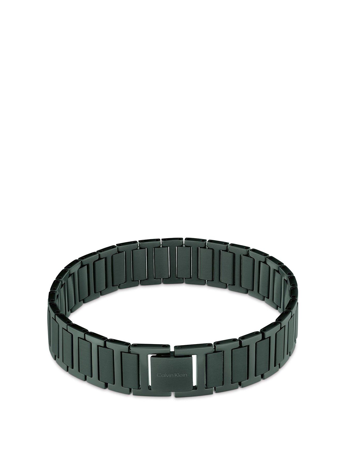 calvin-klein-mens-calvin-klein-green-ip-link-bracelet