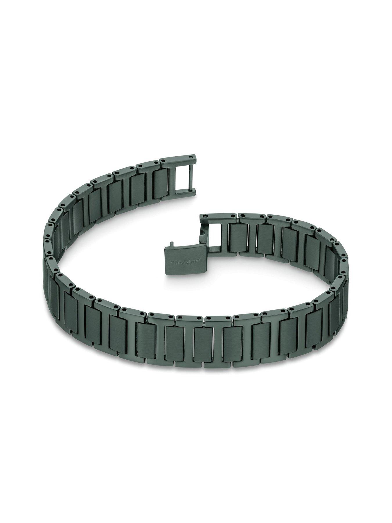 calvin-klein-mens-calvin-klein-green-ip-link-braceletstillFront