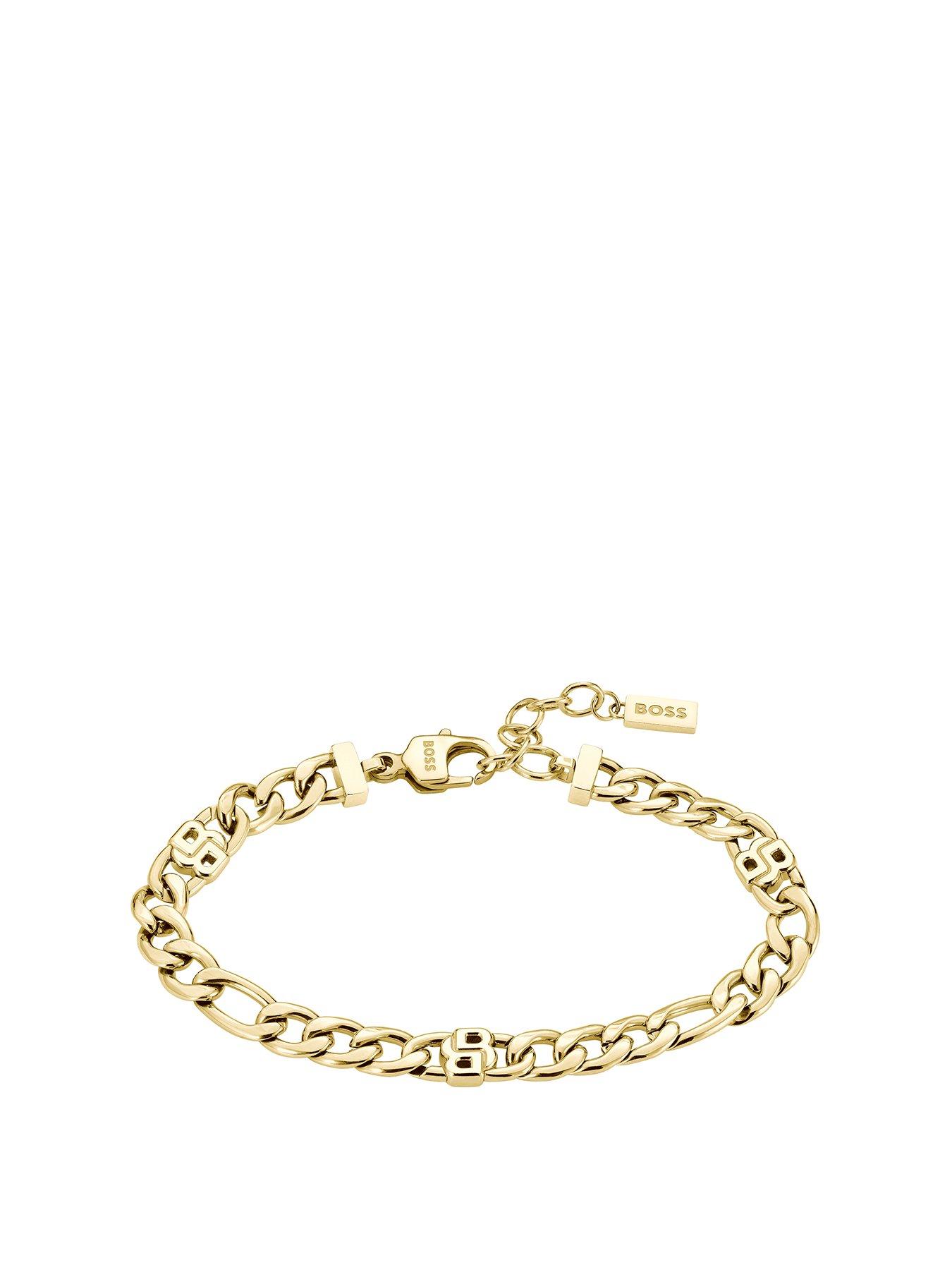 boss-ladies-double-b-gold-ip-infinite-bracelet