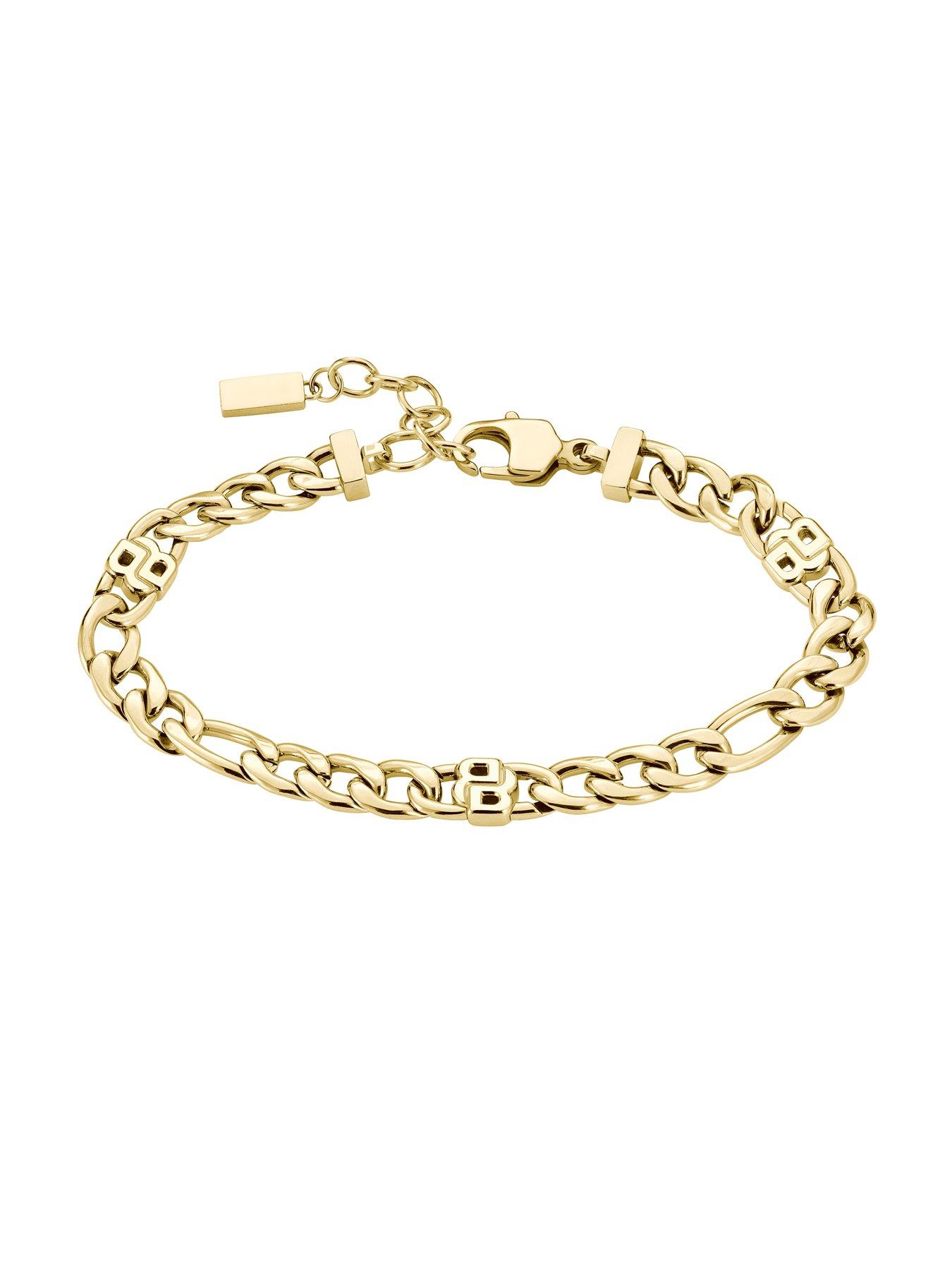 boss-ladies-double-b-gold-ip-infinite-braceletstillFront