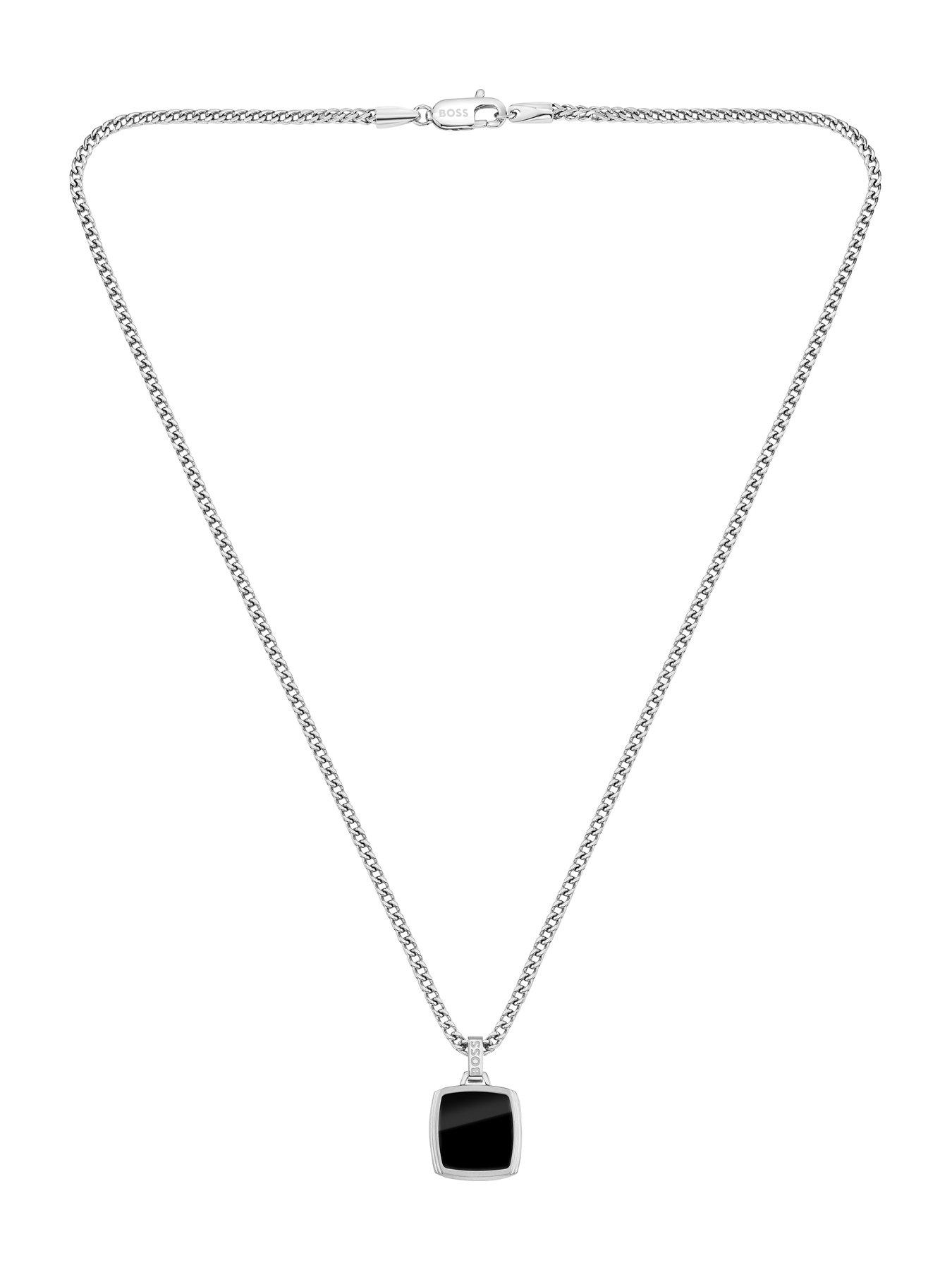 boss-gents-odell-black-onyx-pendant-necklacestillFront