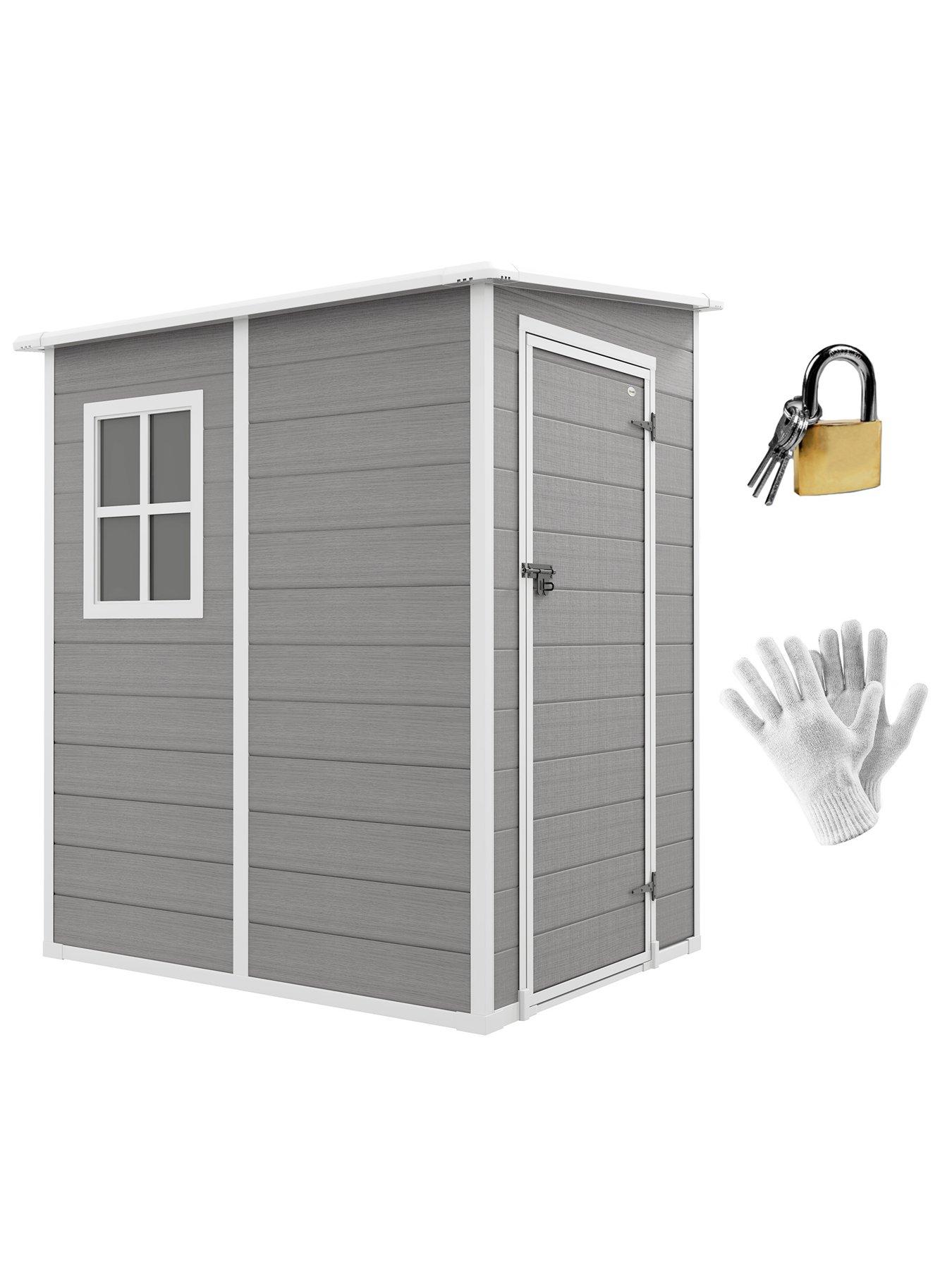 outsunny-4ft-x5ft-lean-to-shed-with-windowstillFront