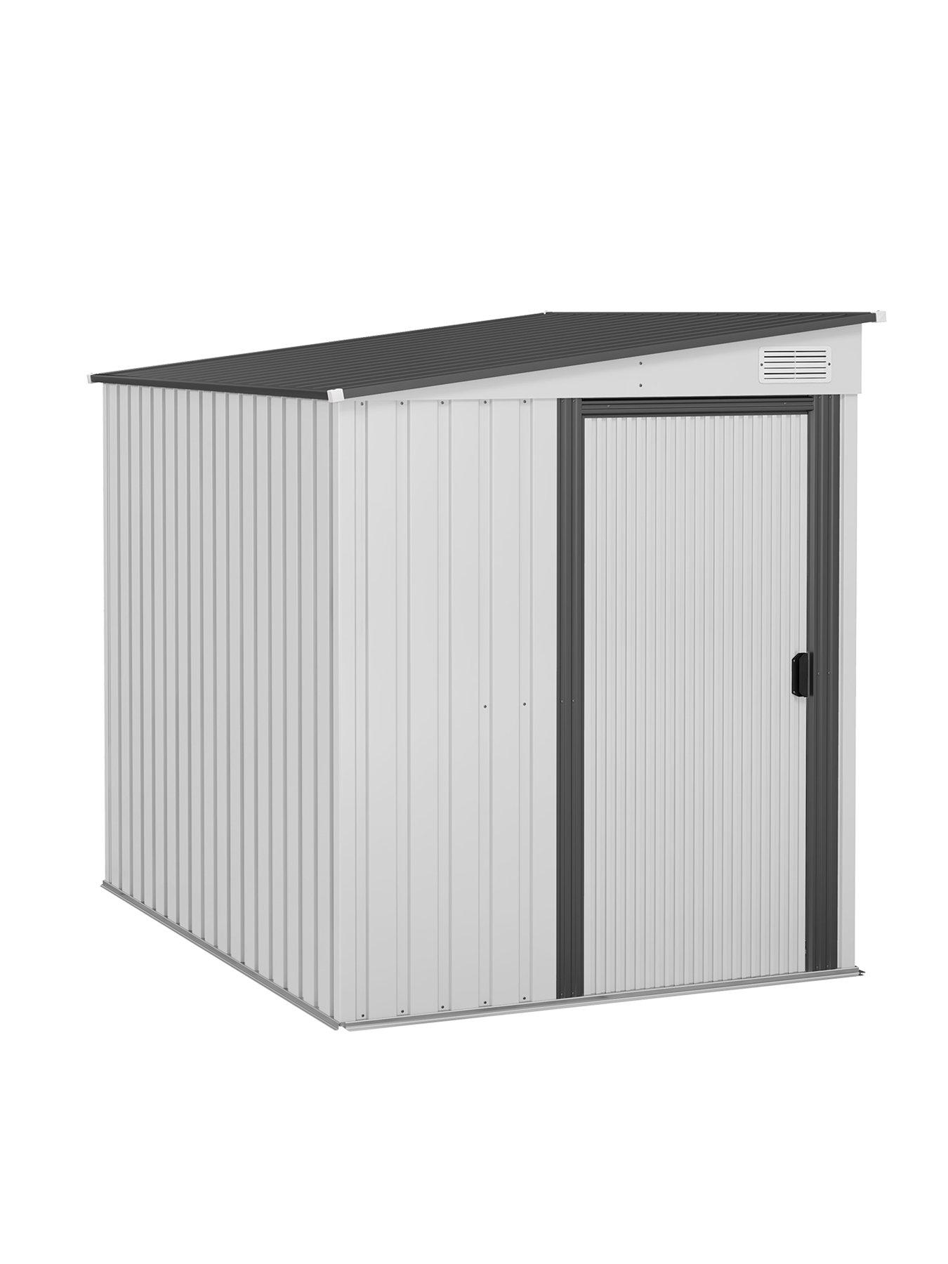 outsunny-7-x-5ft-galvanised-metal-shed-with-sliding-doorstillFront