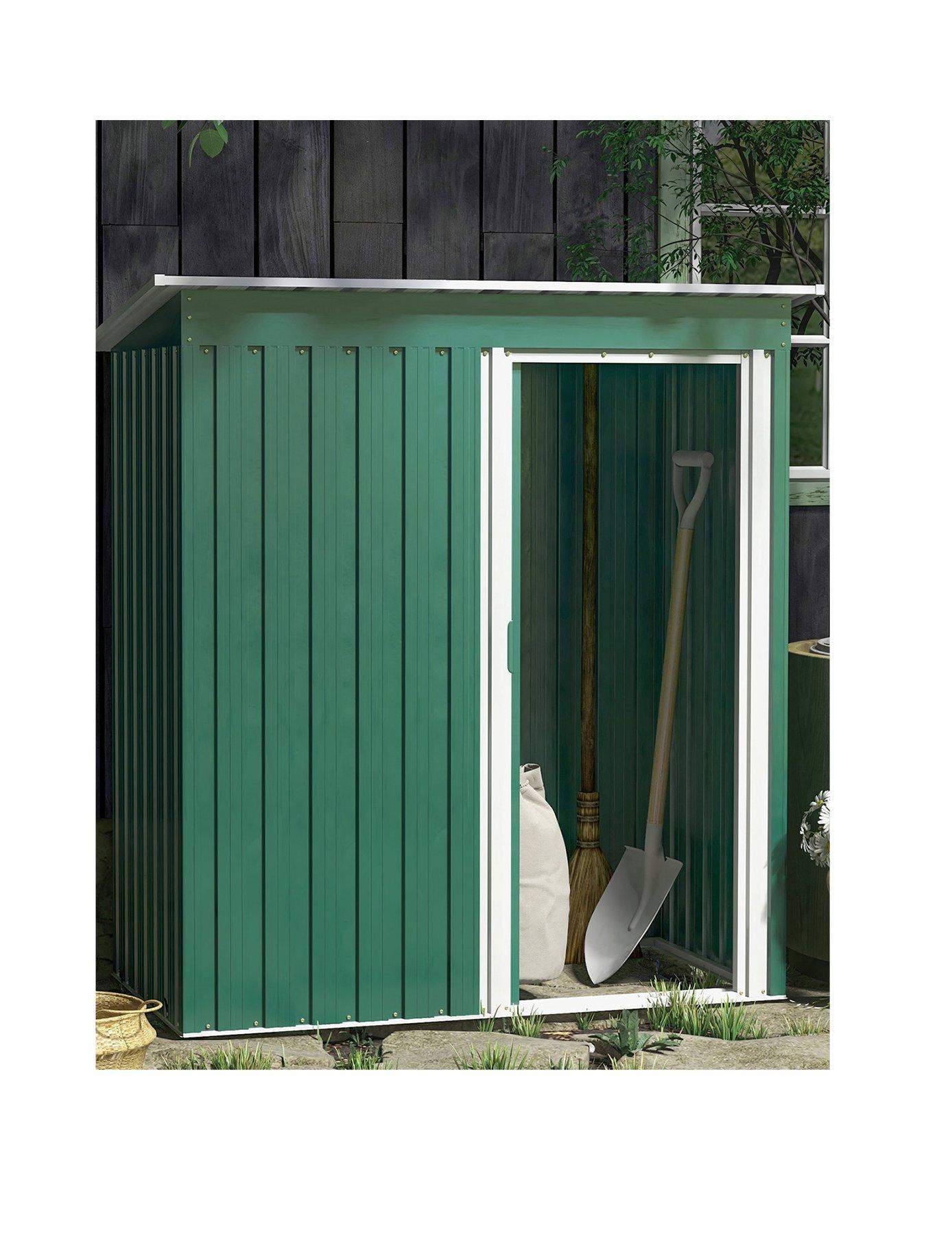 outsunny-5-x-3ft-shed-with-sliding-door-and-sloped-roof