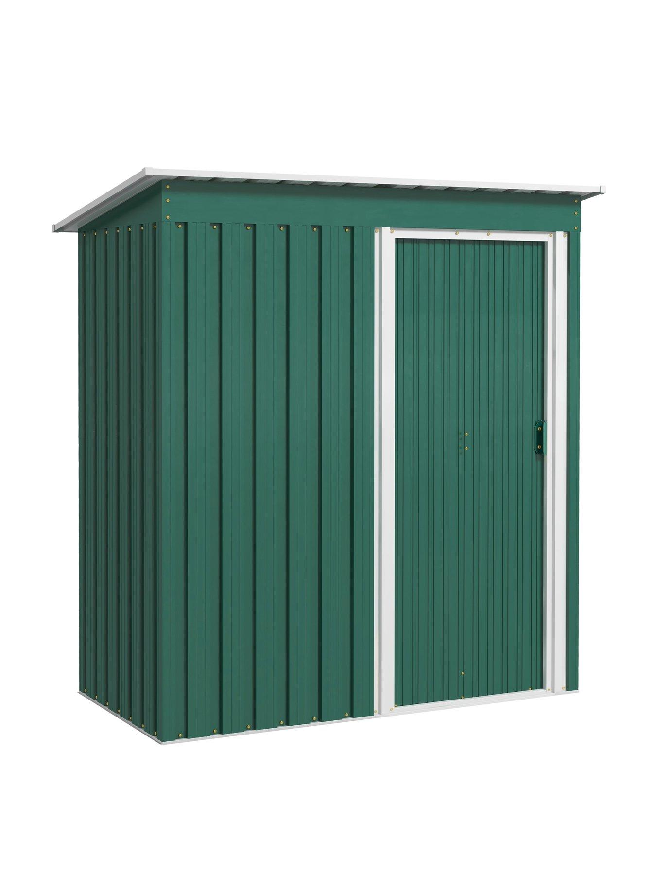 outsunny-5-x-3ft-shed-with-sliding-door-and-sloped-roofstillFront