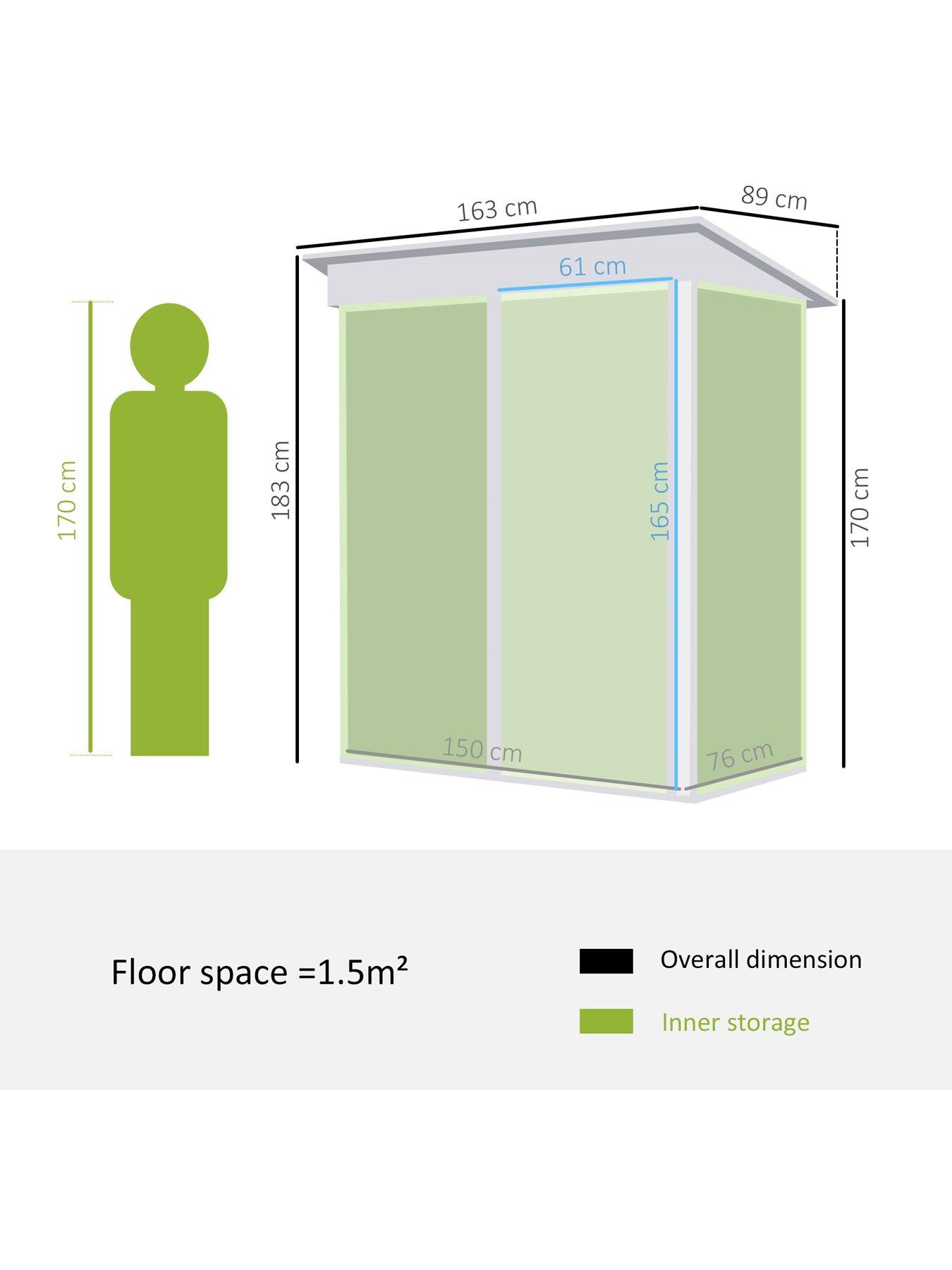 outsunny-5-x-3ft-shed-with-sliding-door-and-sloped-roofback