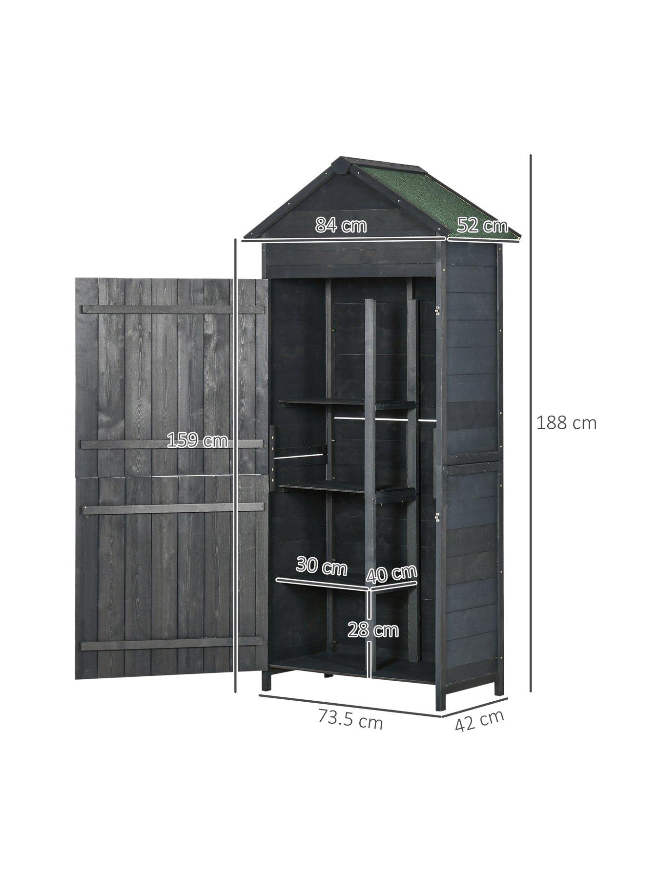 outsunny-4-tier-garden-wooden-storage-shed-with-3-shelves-2-doorsback