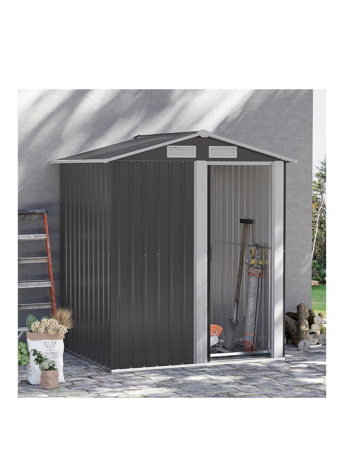 outsunny-outdoor-storage-shed-with-sliding-door-152-x-132-x-188cmfront