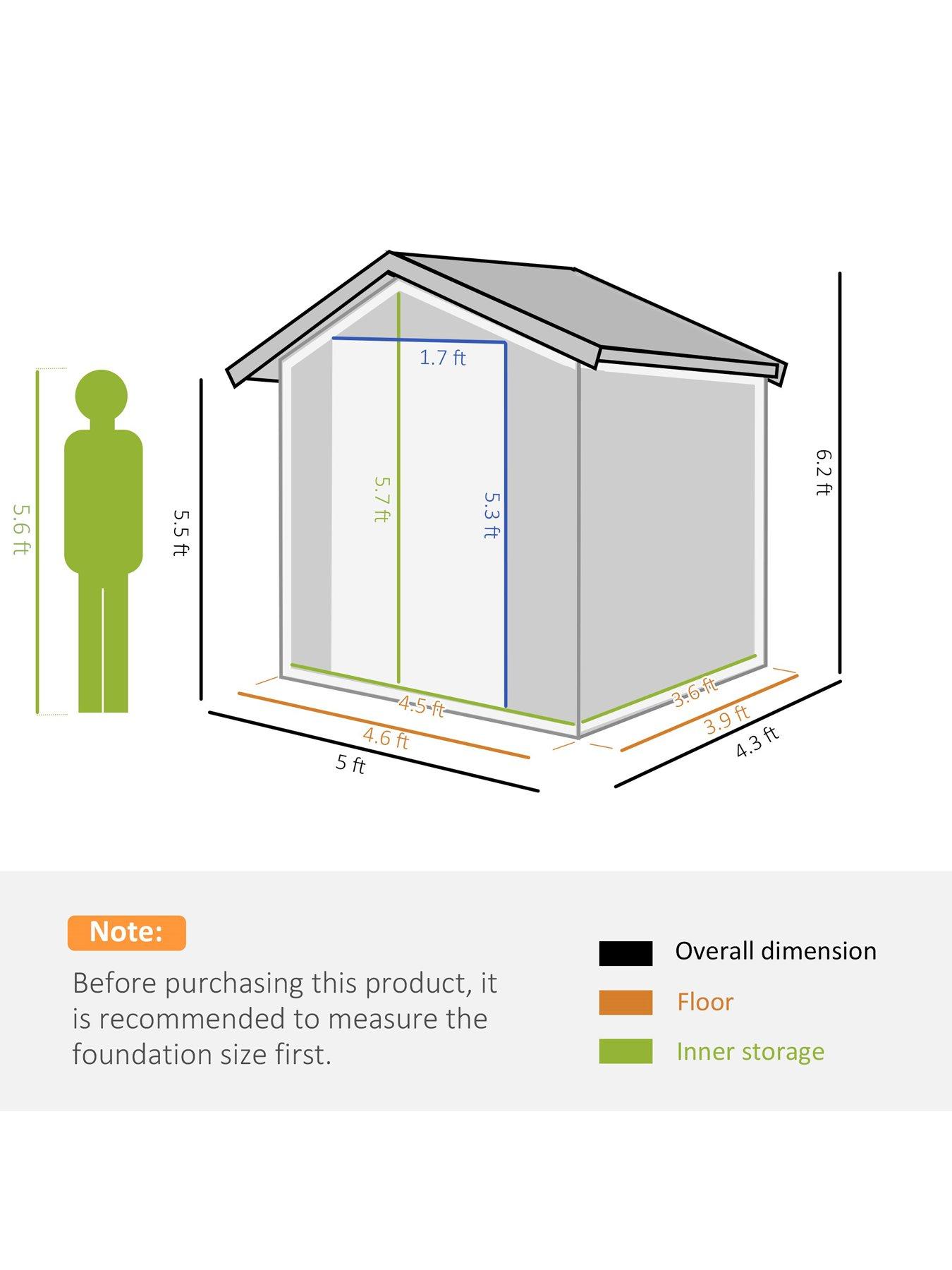 outsunny-outdoor-storage-shed-with-sliding-door-152-x-132-x-188cmback