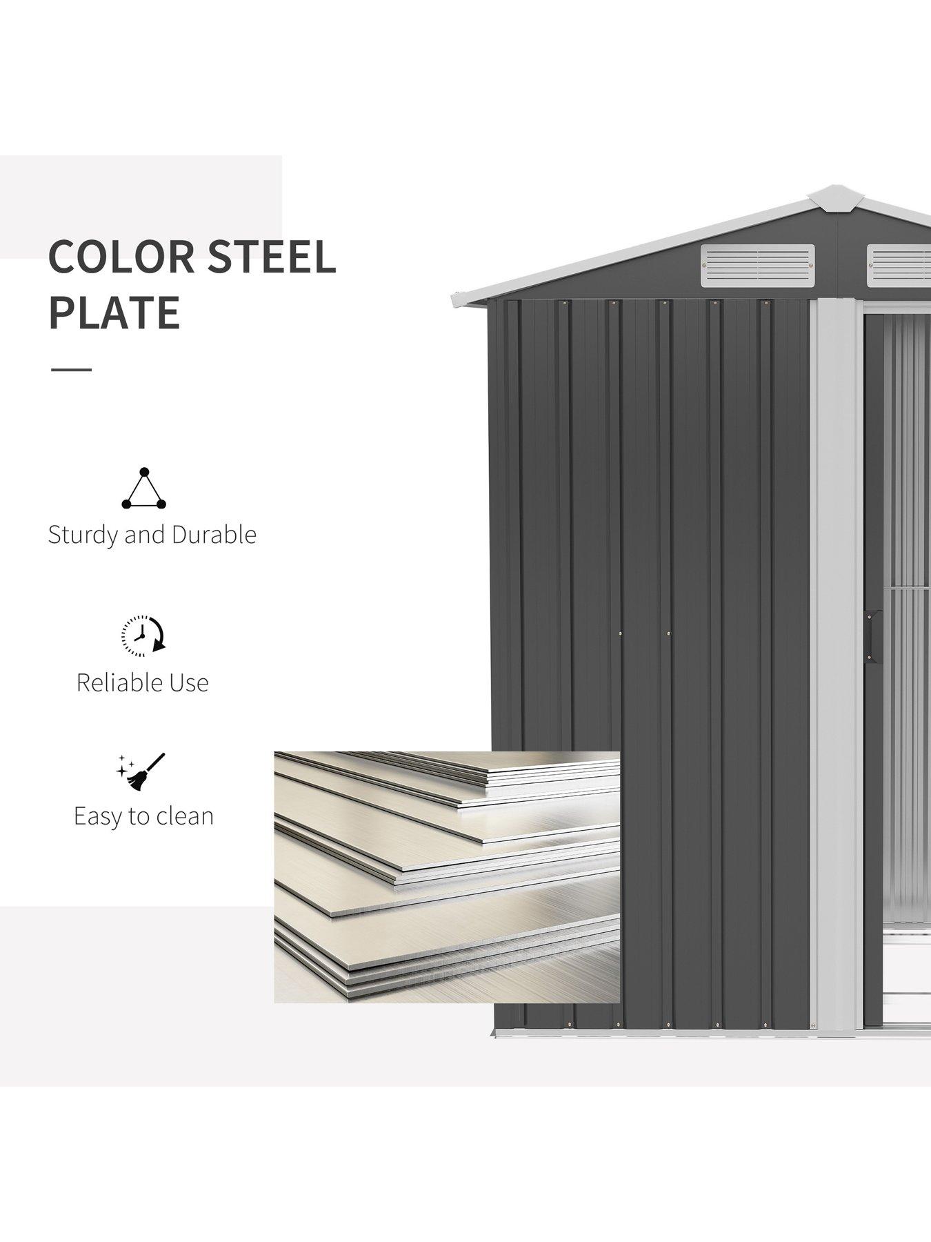 outsunny-outdoor-storage-shed-with-sliding-door-152-x-132-x-188cmoutfit