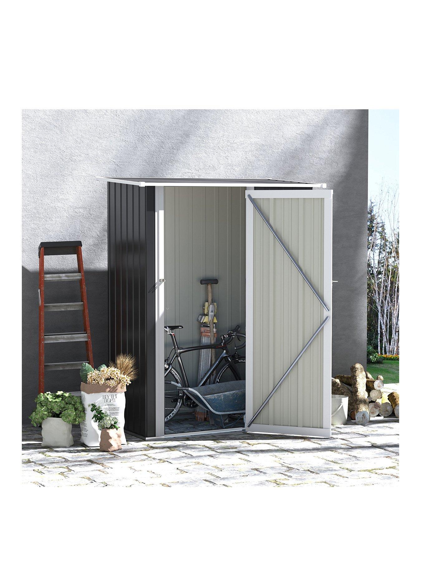 outsunny-5-x-3ft-outdoor-storage-shed-with-lockable-doorfront