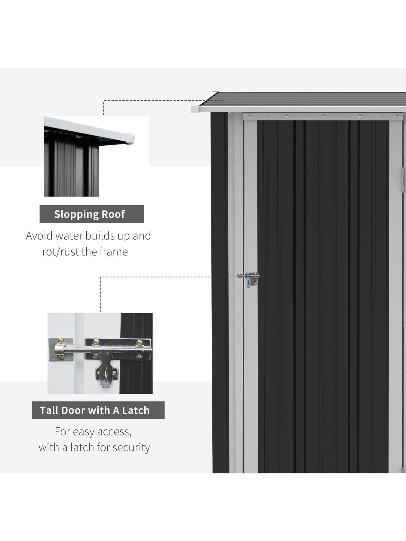 outsunny-5-x-3ft-outdoor-storage-shed-with-lockable-dooroutfit