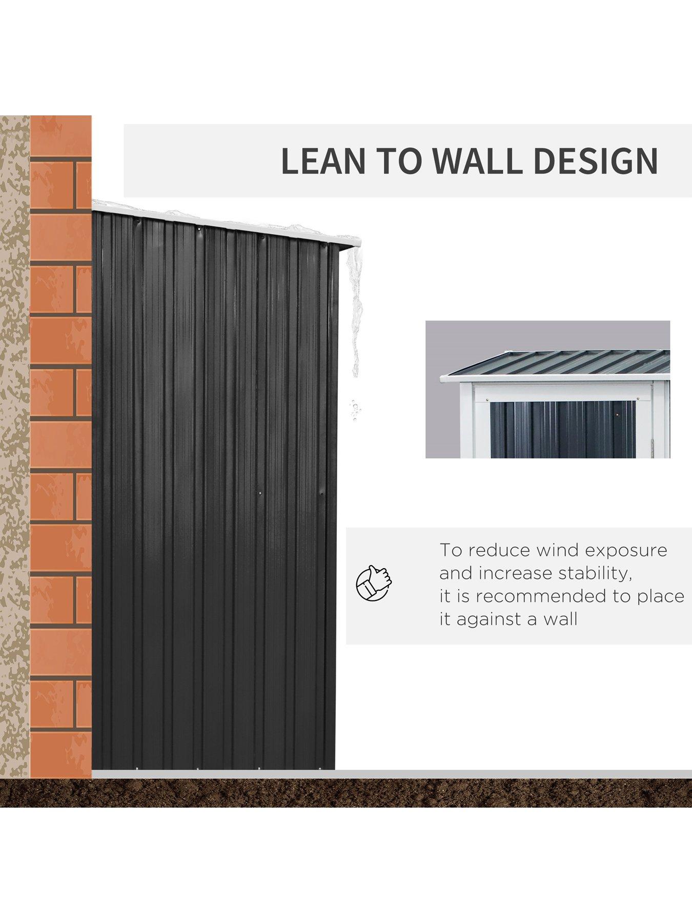 Image 5 of 6 of OutSunny 5 x 3ft Outdoor Storage Shed with Lockable Door
