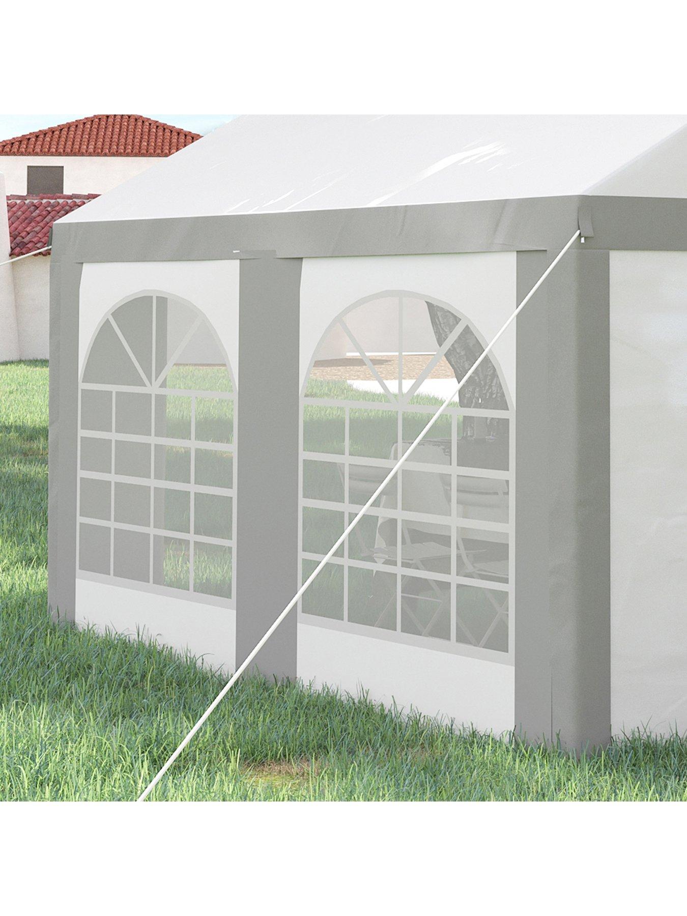 Image 7 of 7 of OutSunny 4 x 4m Party Tent, with Sides, Four Windows and Double Doors