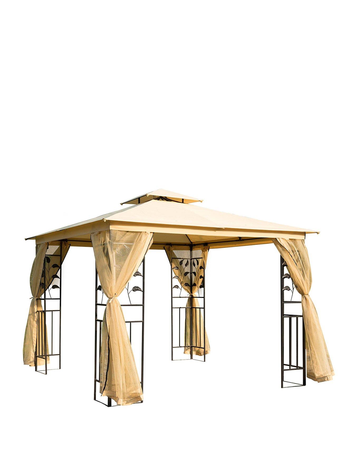 Image 2 of 7 of OutSunny Gazebo 3mx 3m, with curtains