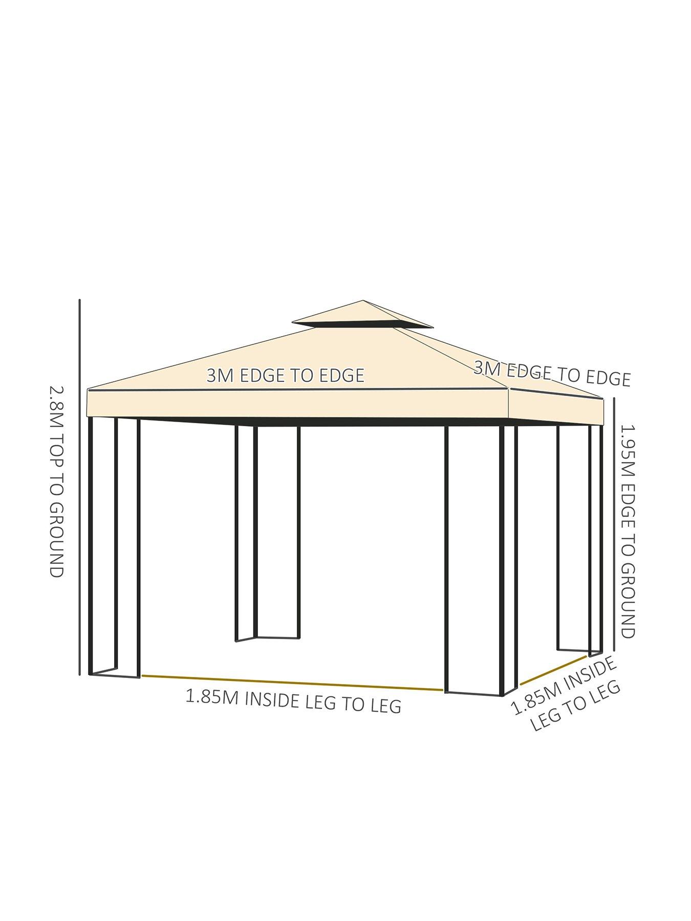 outsunny-gazebo-3mx-3m-with-curtainsback