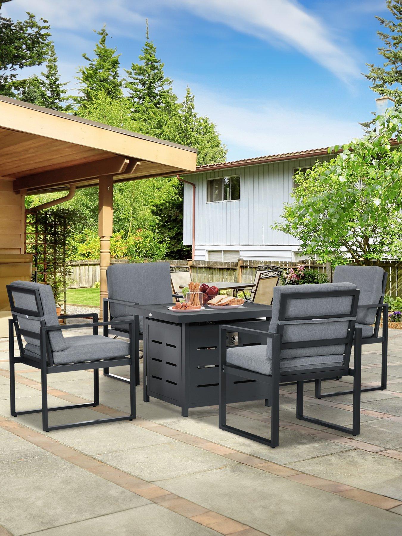 outsunny-4-seater-garden-furniture-set-with-gas-firepit-table-grey