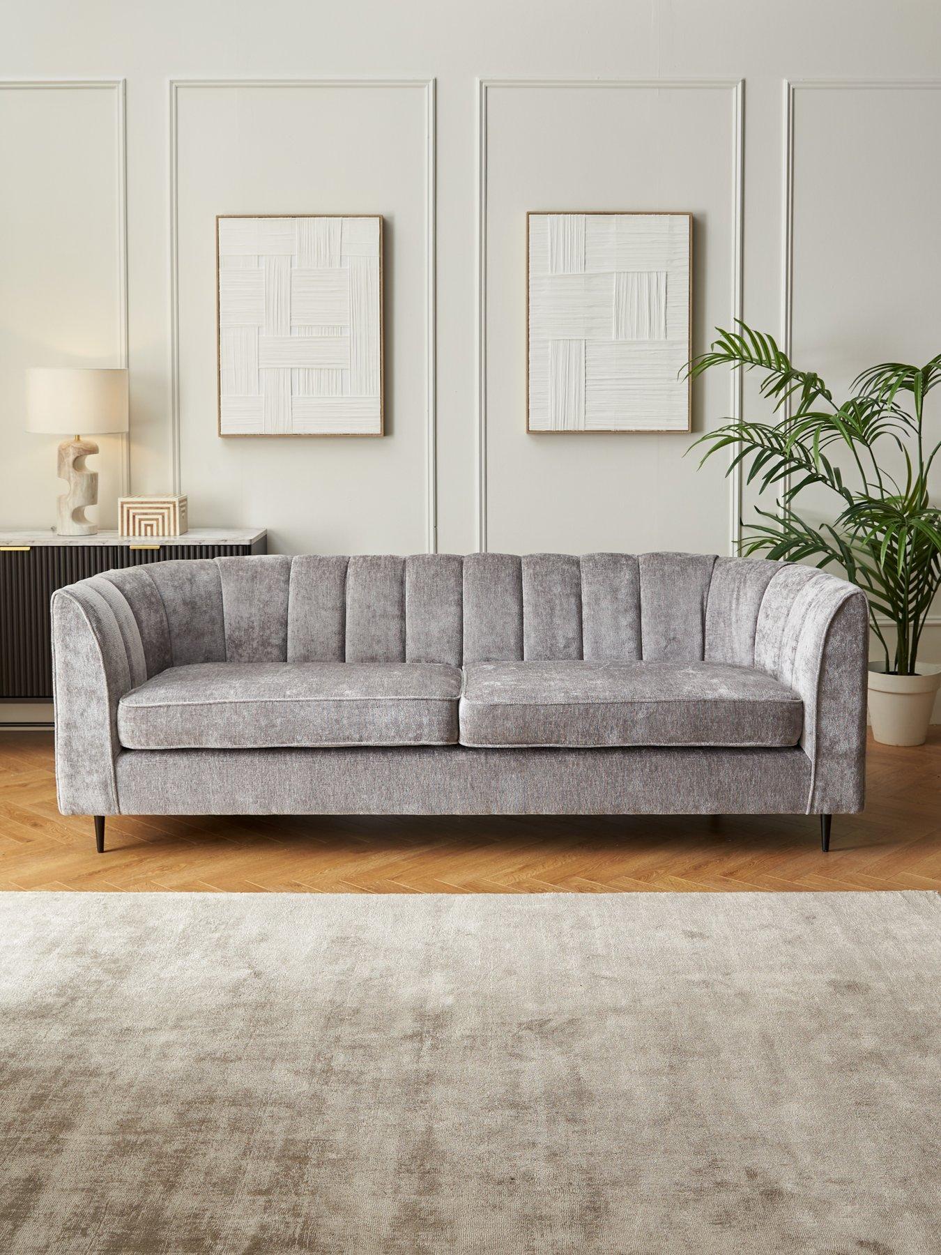 very-home-guild-3-seater-fabric-sofa-grey