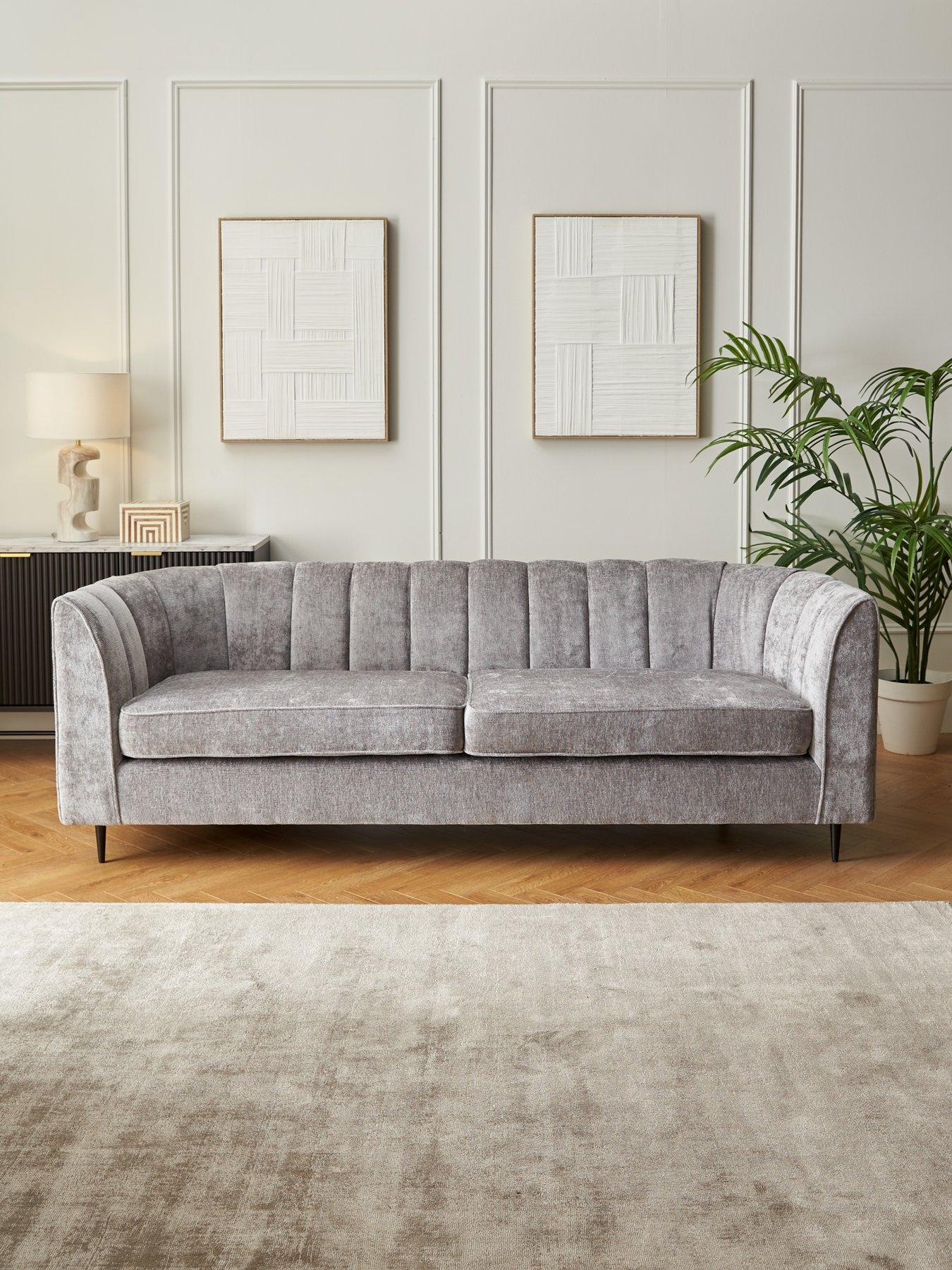 Image 1 of 7 of The Very Collection Guild 3 Seater Fabric Sofa - Grey