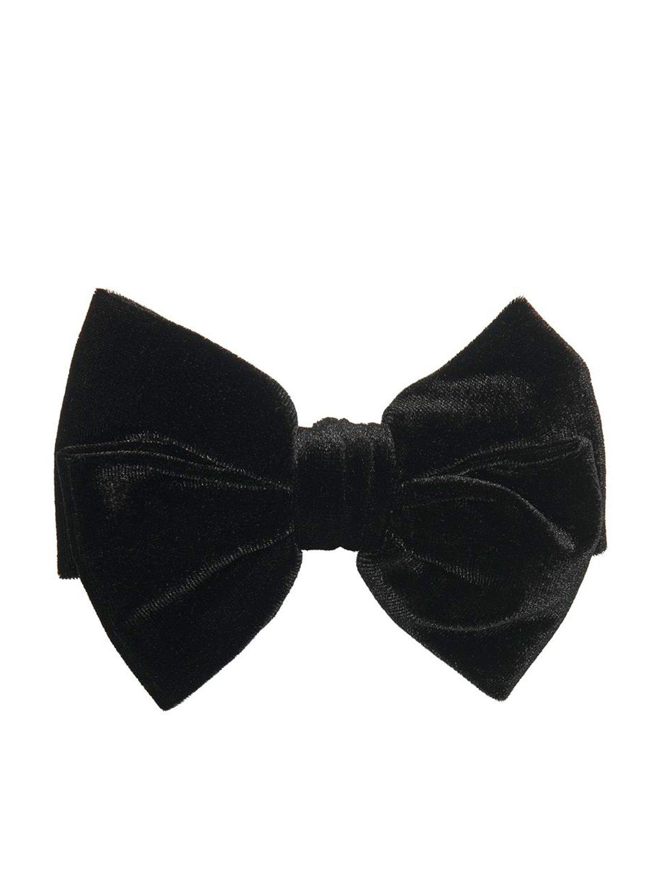 only-kids-girls-velour-bow-hair-clip-black