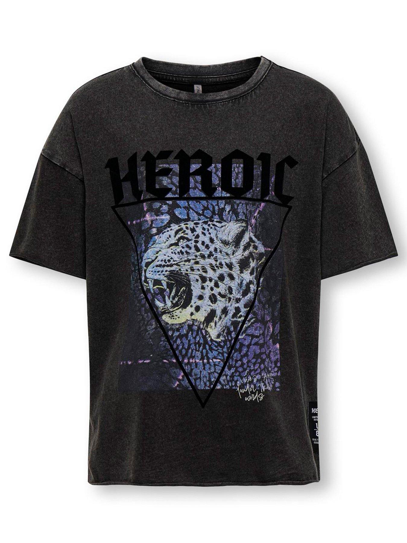 only-kids-girls-heroic-short-sleeve-t-shirt-black